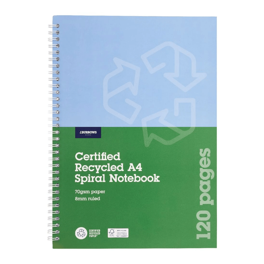 3 J.Burrows A4 Spiral Notebook 120 Page 5 Pack, 3 of 4