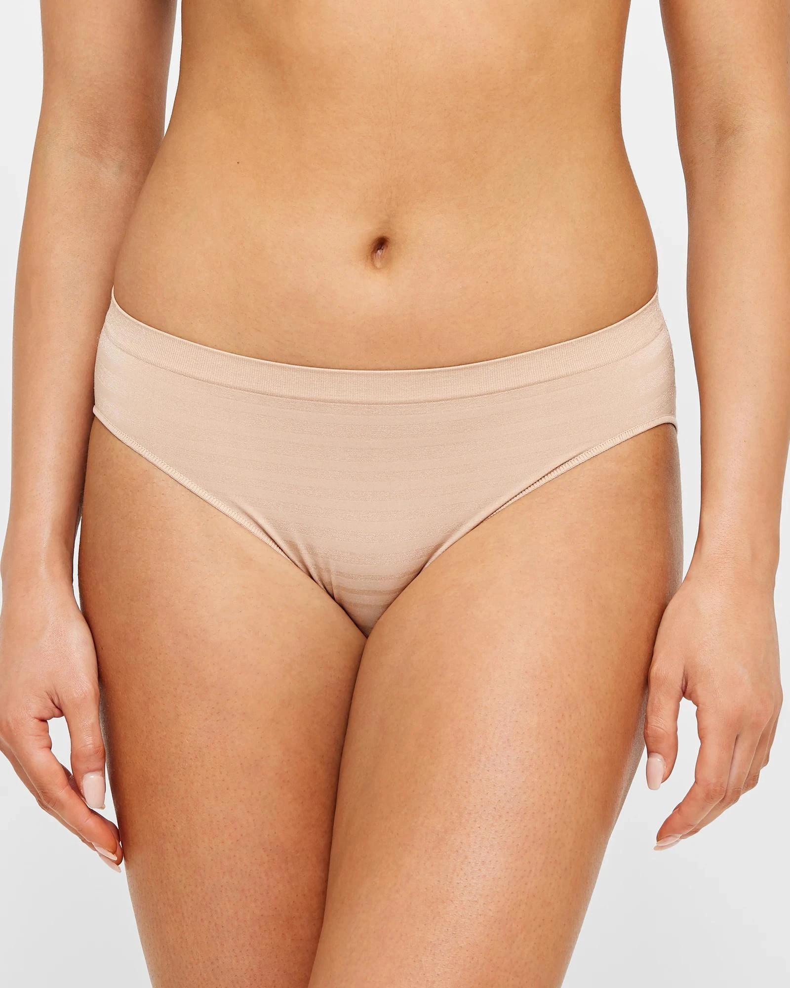 2 Target 2 Pack Matte and Shine Seamfree Bikini Briefs LATTE, 2 of 4