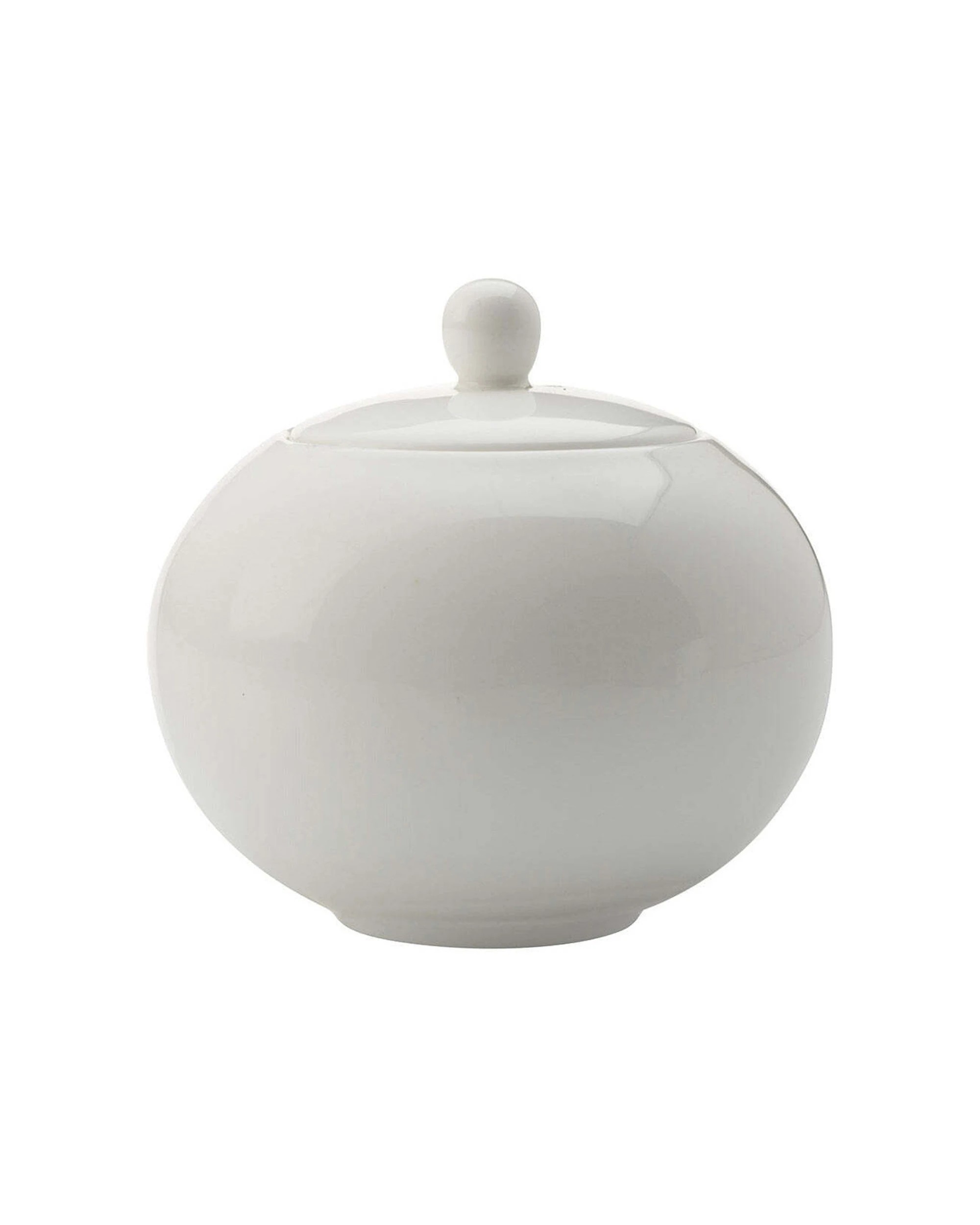 1 Maxwell & Williams Basics Classic Porcelain Sugar Bowl With Lid Container - White, 1 of 3
