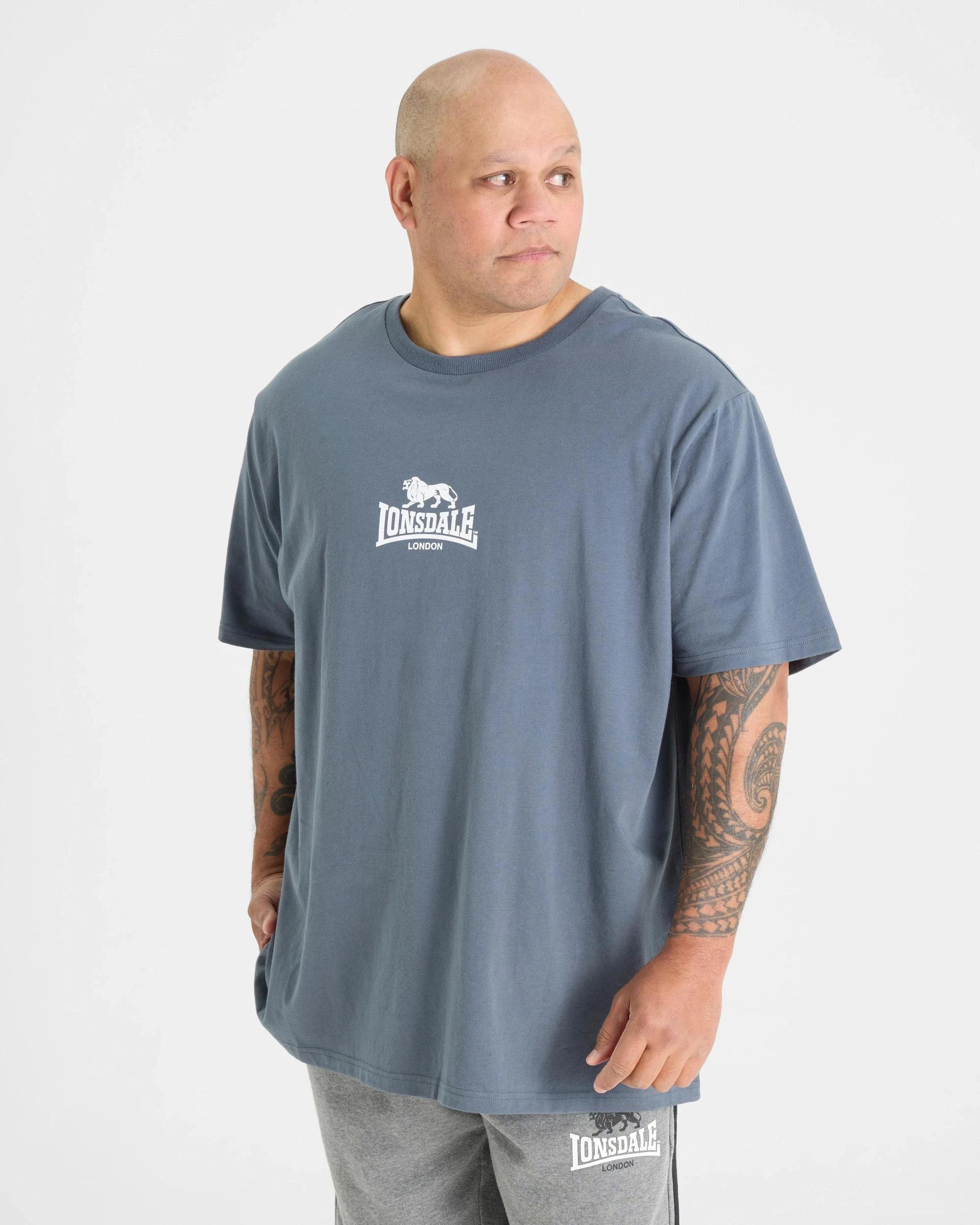 1 Lonsdale London Varsity Active Plus Short Sleeve T-shirt BLUE, 1 of 5