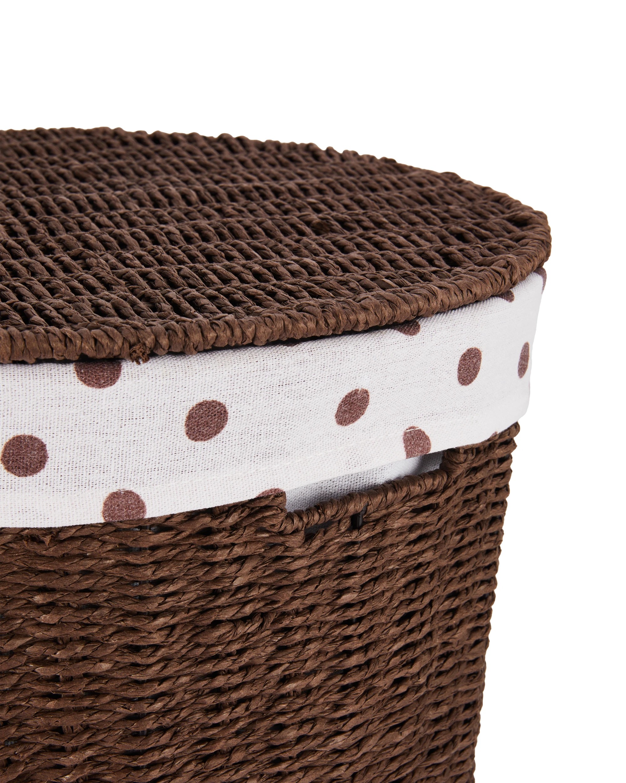 4 Round Paper Rope Hamper with Lid, 4 of 6