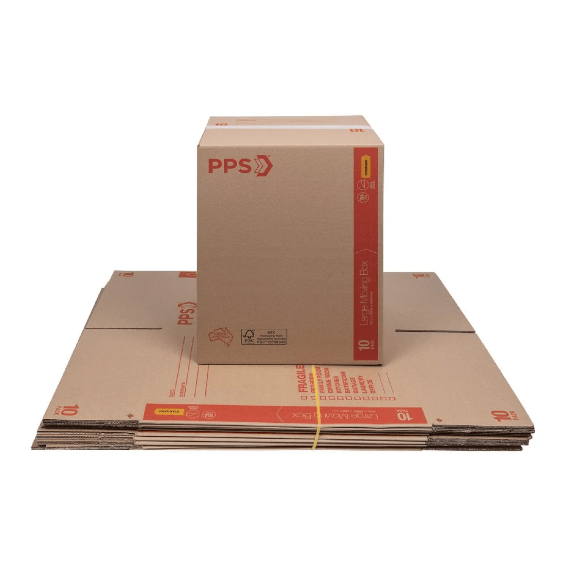 1 PPS Moving Boxes Large 431 x 406 x 596mm 10 Pack, 1 of 4