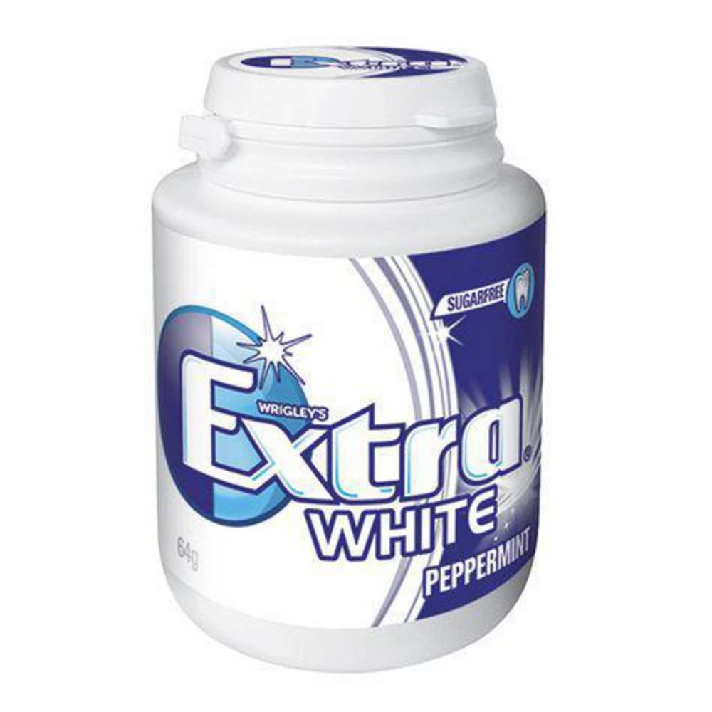 2 Extra White Sugar-free Chewing Gum in Bottle 64g 6 Pack, 2 of 2