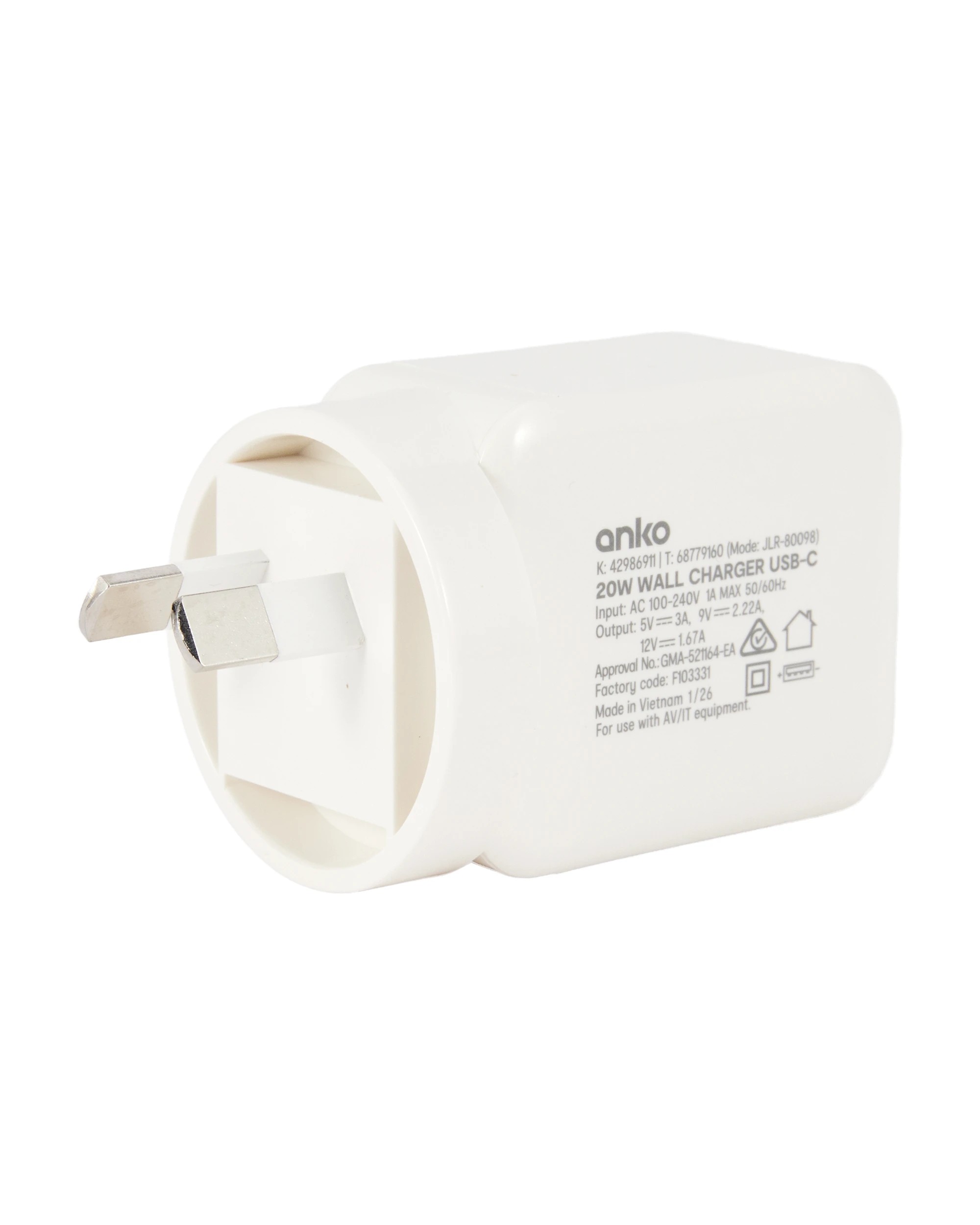 4 20W Wall Charger USB-C Fast Charging - White, 4 of 6