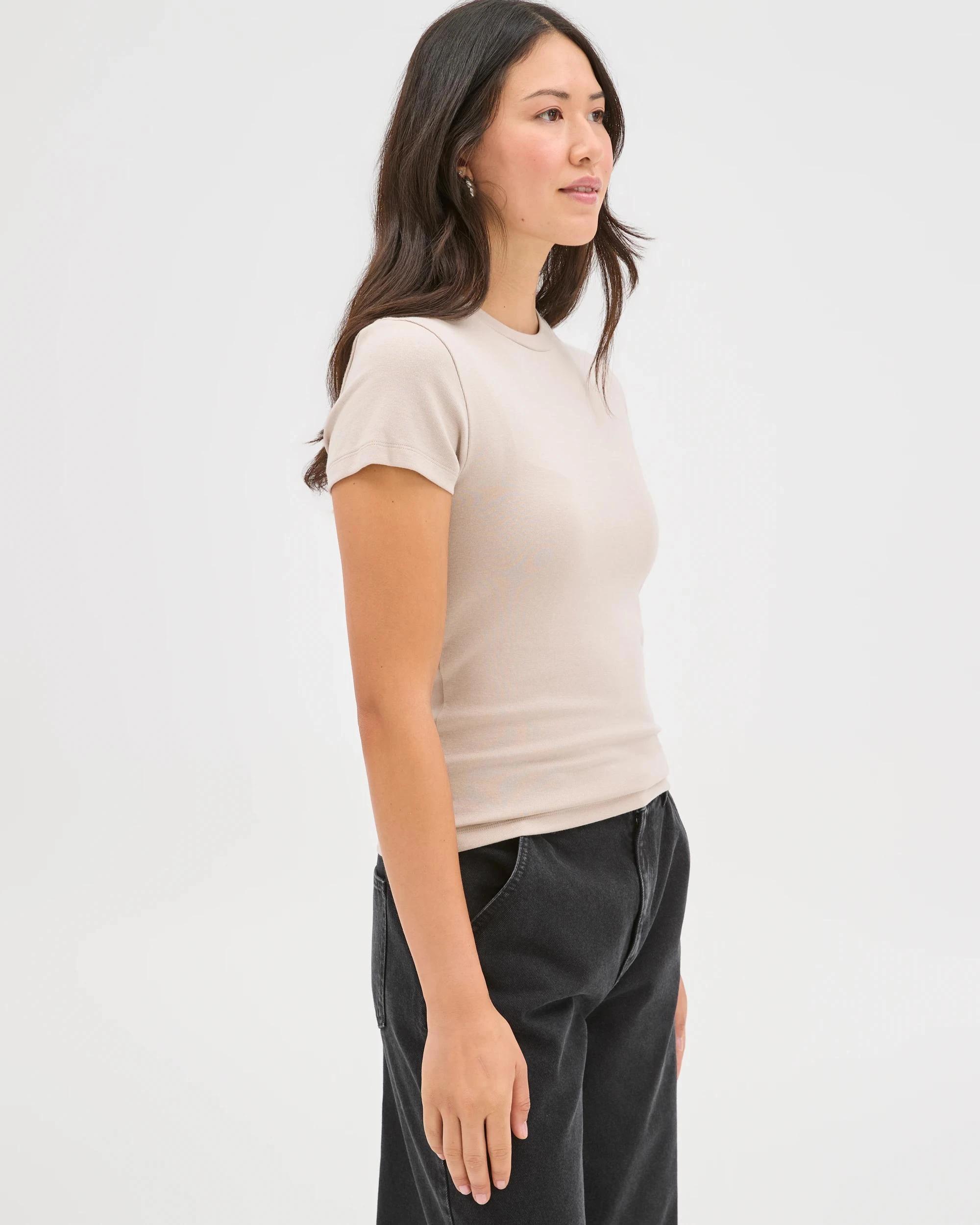 5 Target Australian Cotton Blend Stretch T-Shirt PEBBLE, 5 of 7