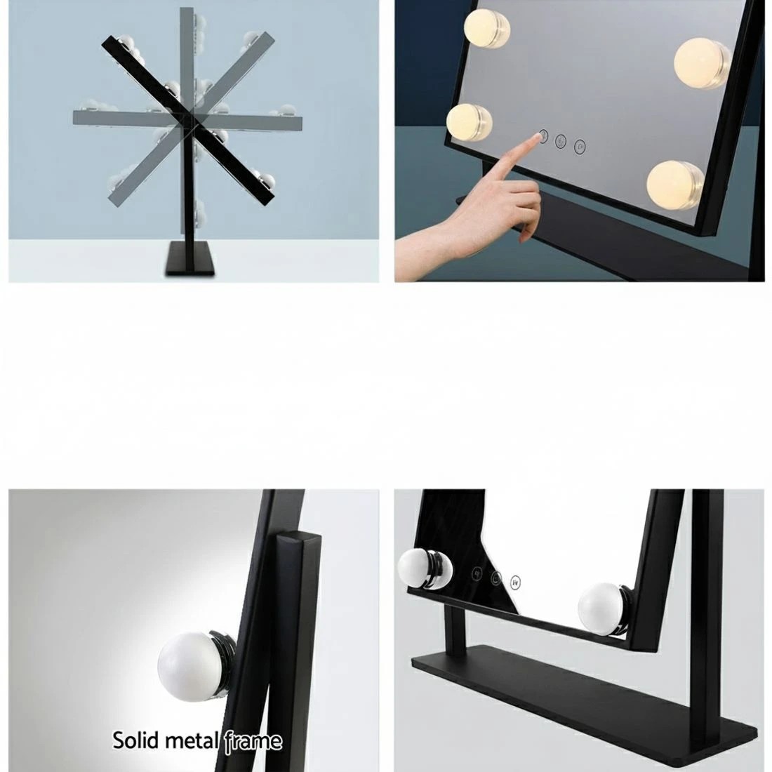 6 Embellir Makeup Mirror 30x48cm Hollywood Vanity with LED Light Rotation Tabletop - Multi, 6 of 7