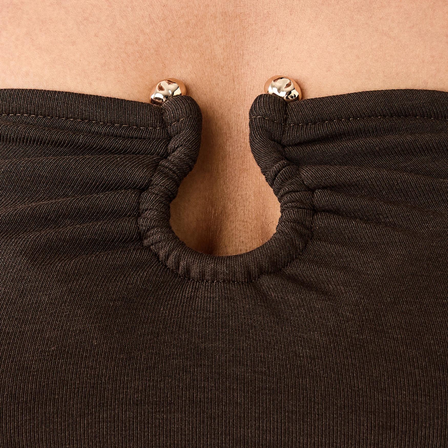 7 Sleeveless Trim Detail Tube Top Melt Brown, 7 of 7