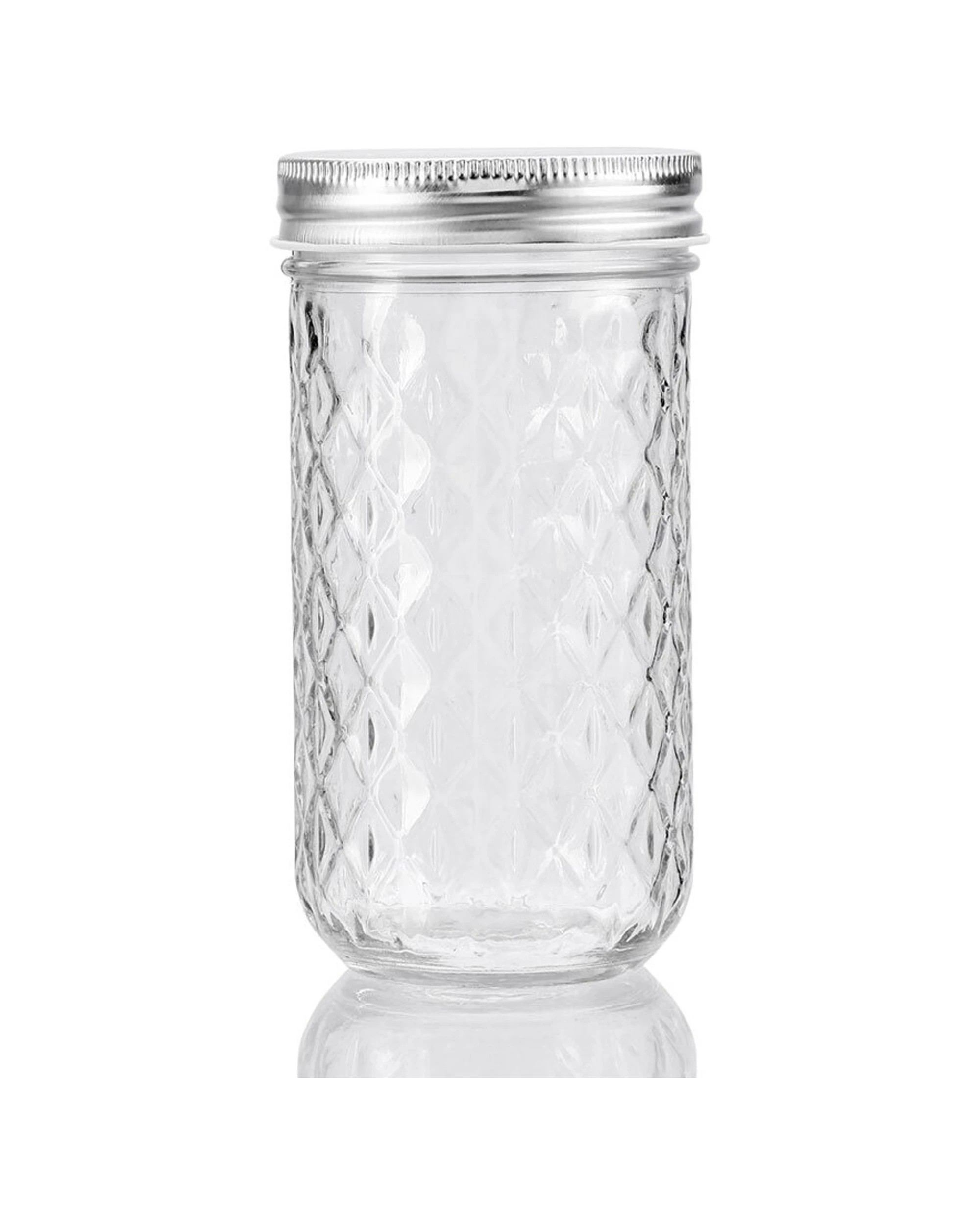 2 3pk Lemon & Lime 350ml Quilted Glass Conserve Canister Jar Food Storage Clear
 - Clear, 2 of 4