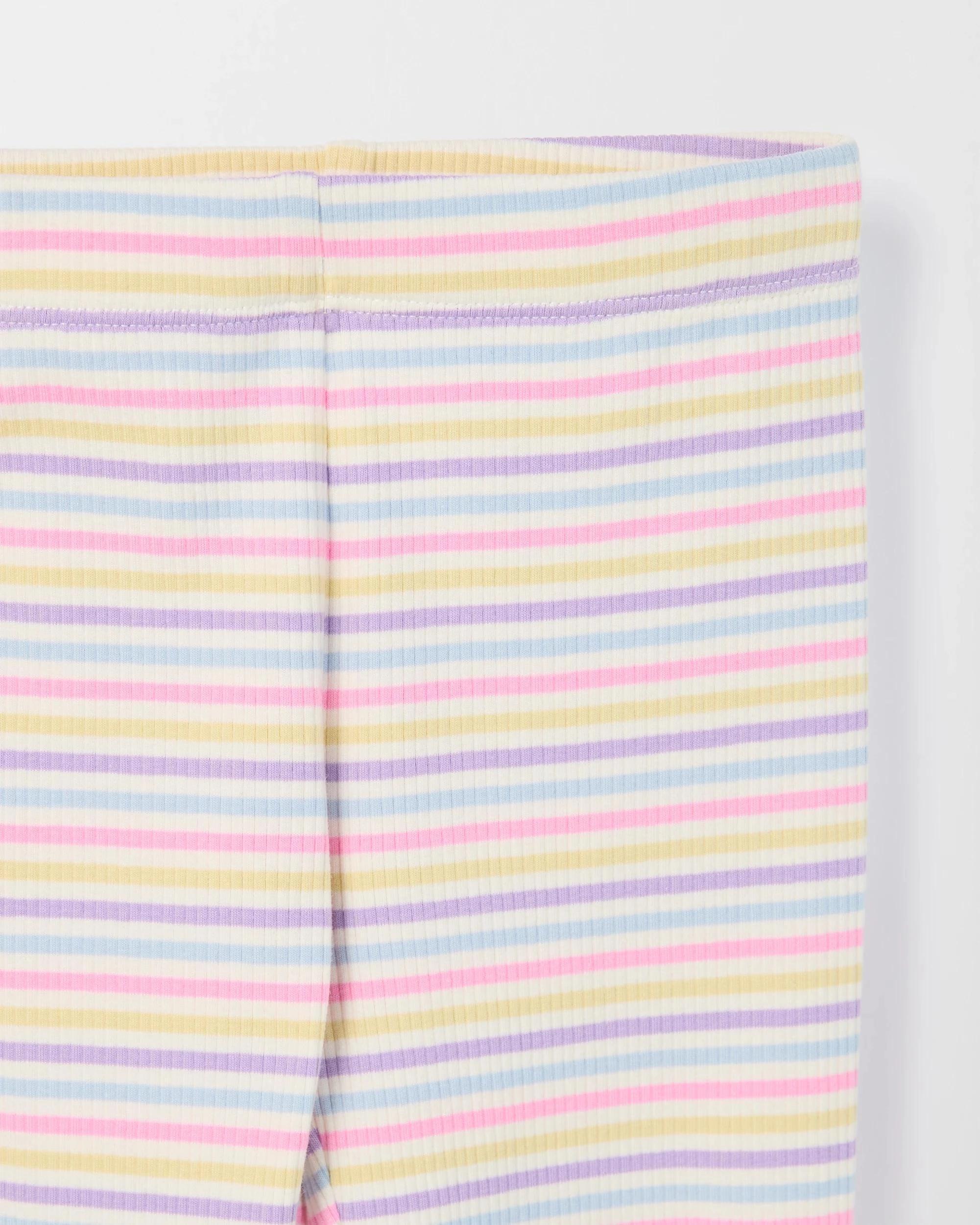 6 Target Kids Australian Cotton Rib Print Leggings RAINBOW STRIPE, 6 of 6