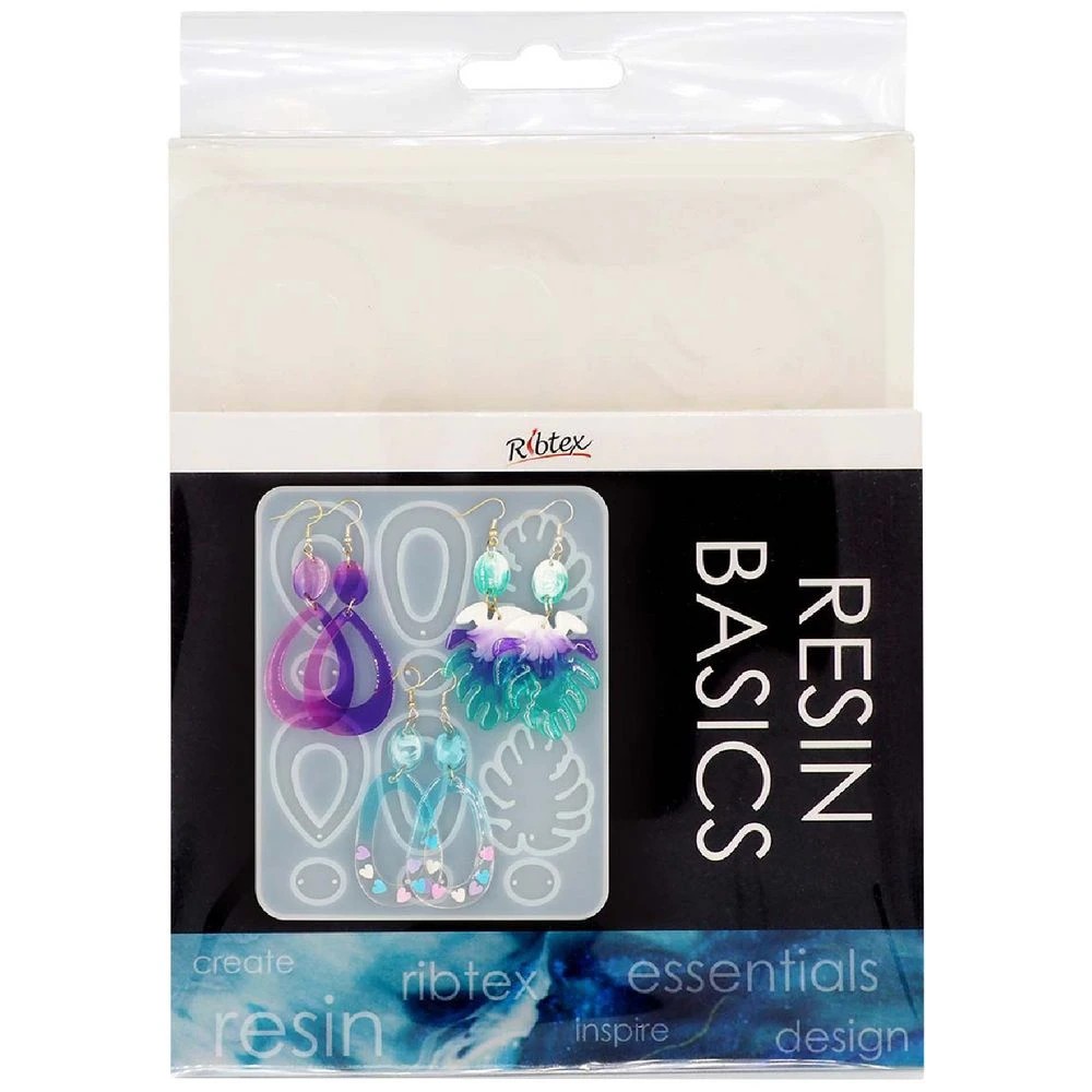 1 Ribtex UV Resin Silicone Mould Monstera Earrings, 1 of 2