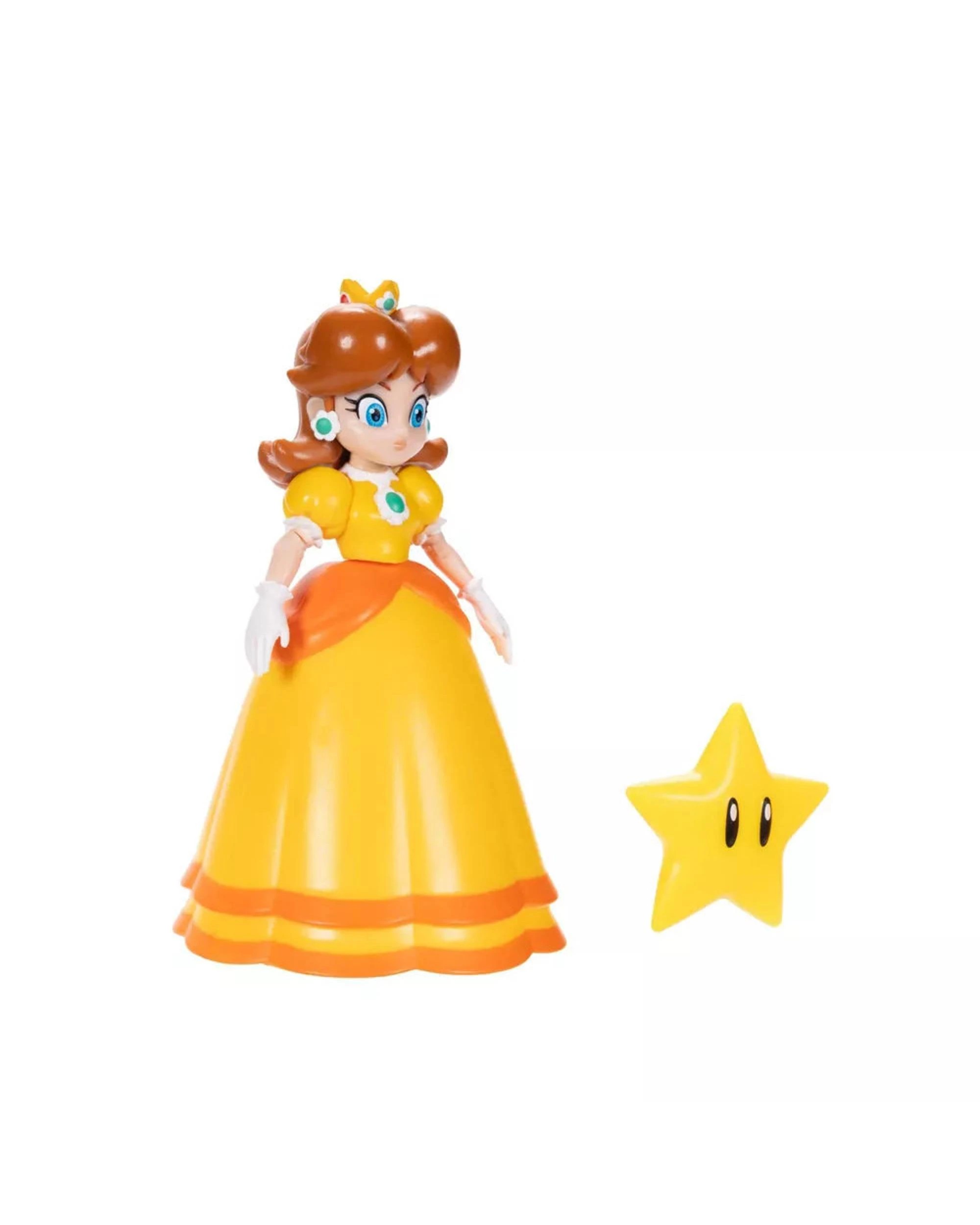 3 World Of Nintendo Super Mario 4 inch Figure Daisy With Super Star, 3 of 5