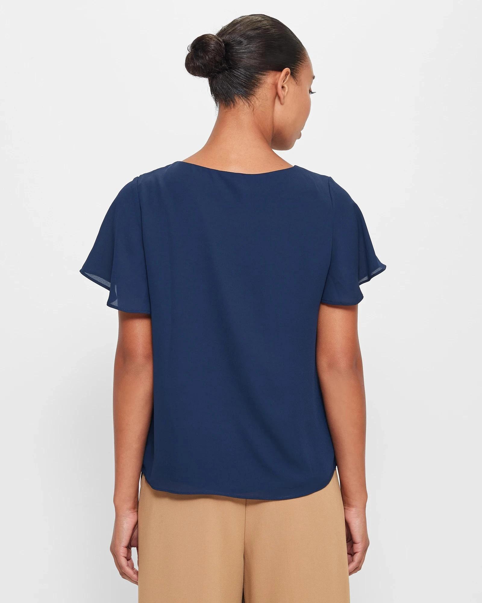 4 Preview Ella Crew Neck Top NAVY BLUE, 4 of 10