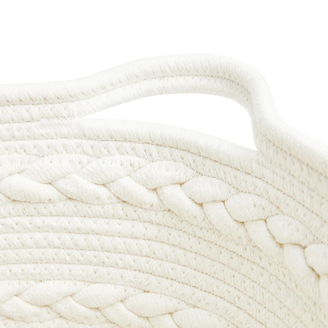 4 Round Braid Rope Basket - White, 4 of 7