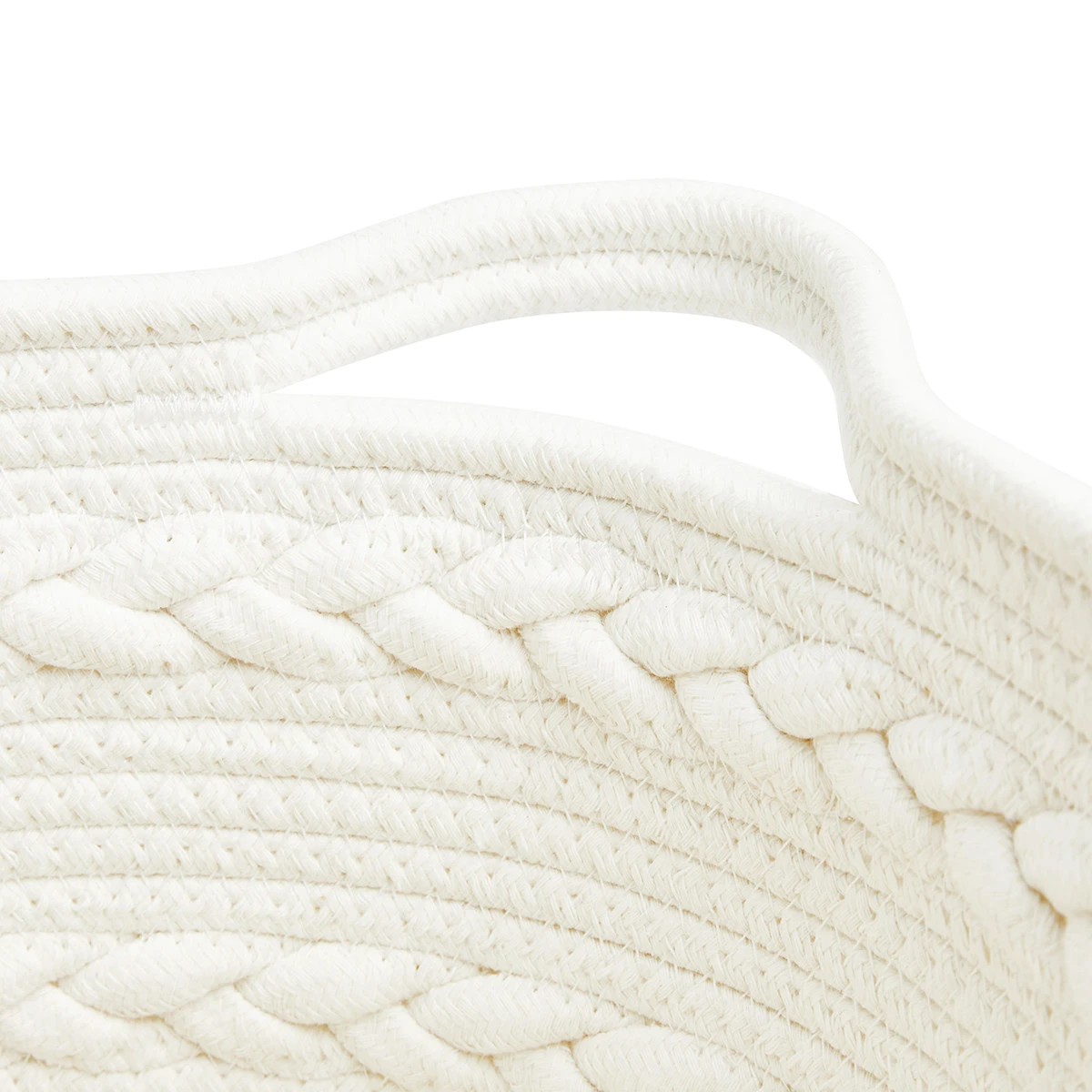 4 Round Braid Rope Basket - White, 4 of 7