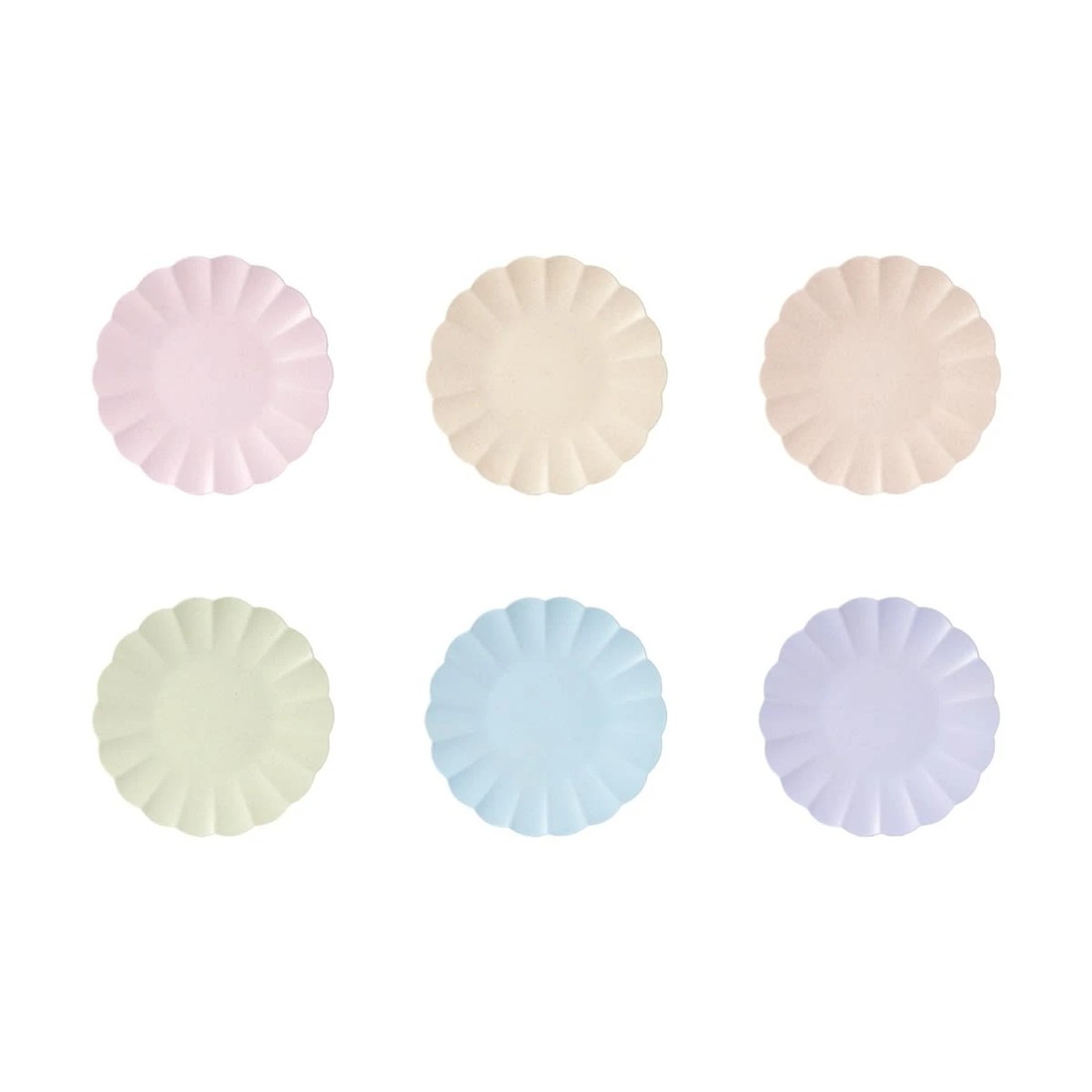 1 6 Piece Scalloped Plates, 1 of 7