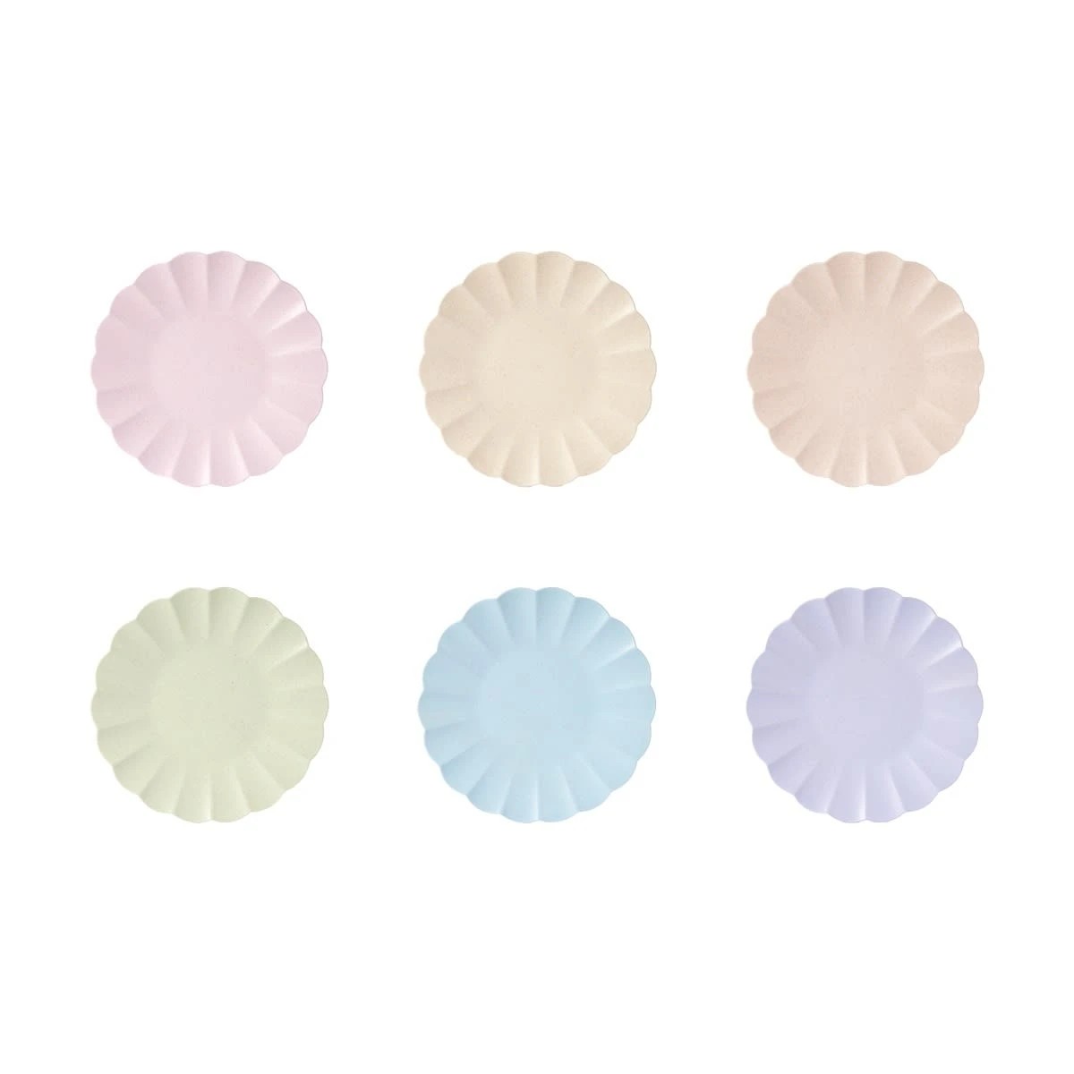 1 6 Piece Scalloped Plates, 1 of 7