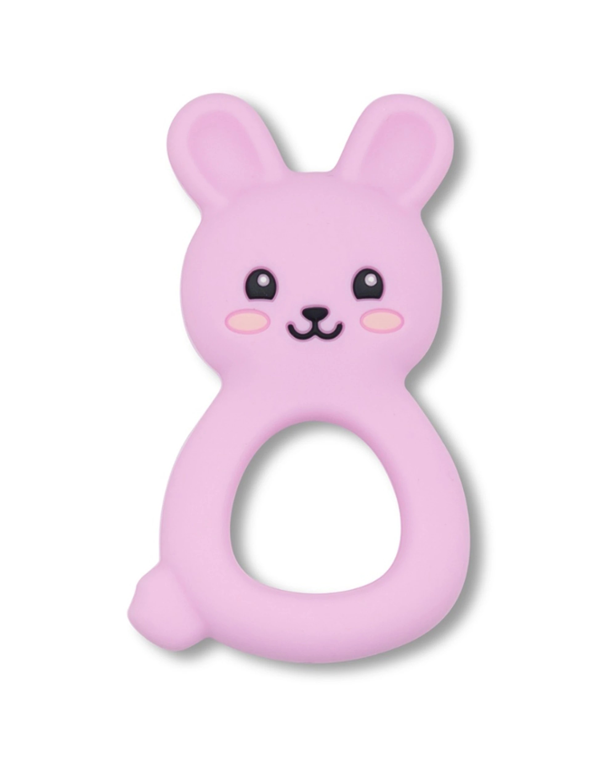 1 Jellystone Designs Moon Teether Wood & Silicone Baby Teething Toy Gums Comforter - Pink, 1 of 2