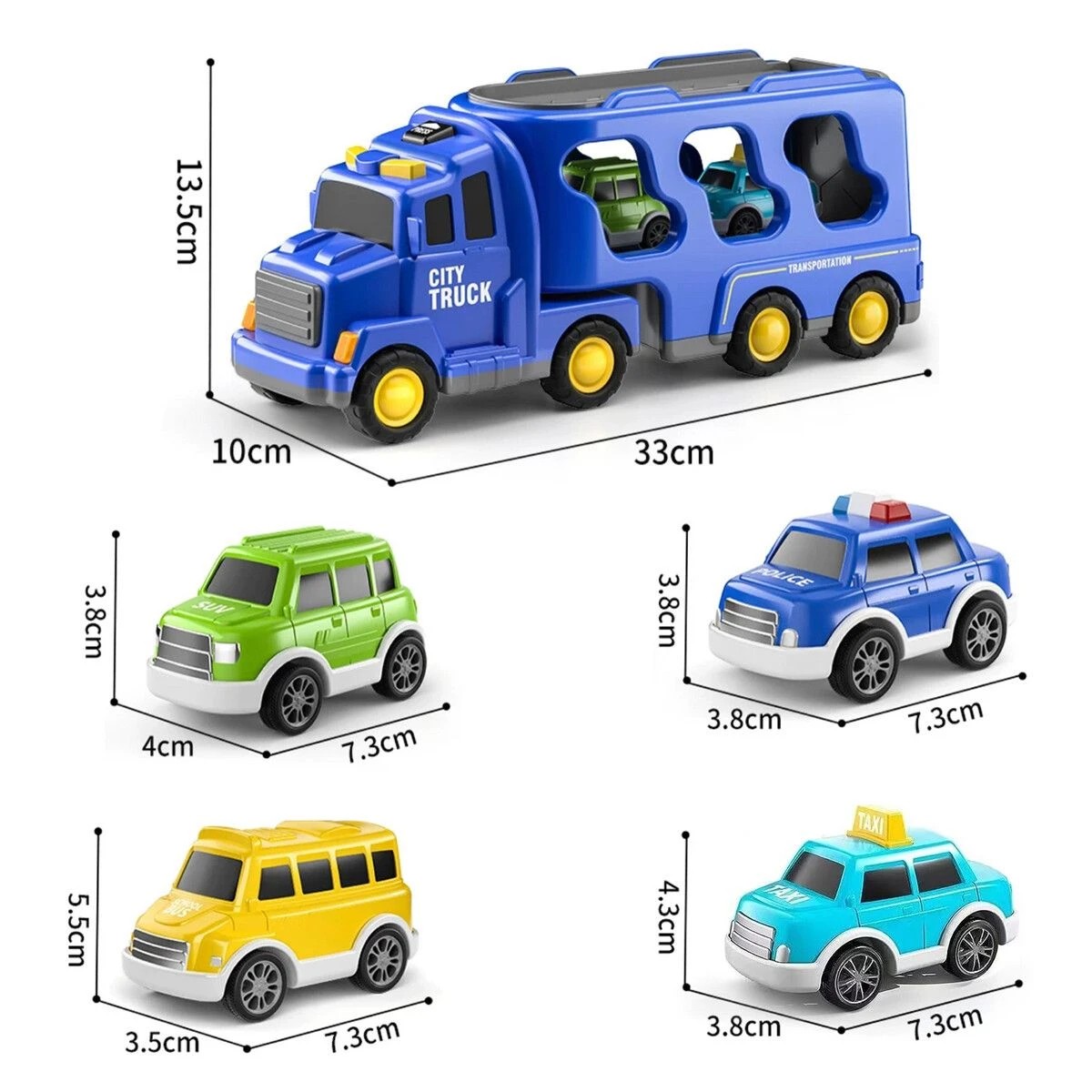 3 AUSWAY Cars Toys Carriers Trailer Transport Storage Truck, 3 of 5