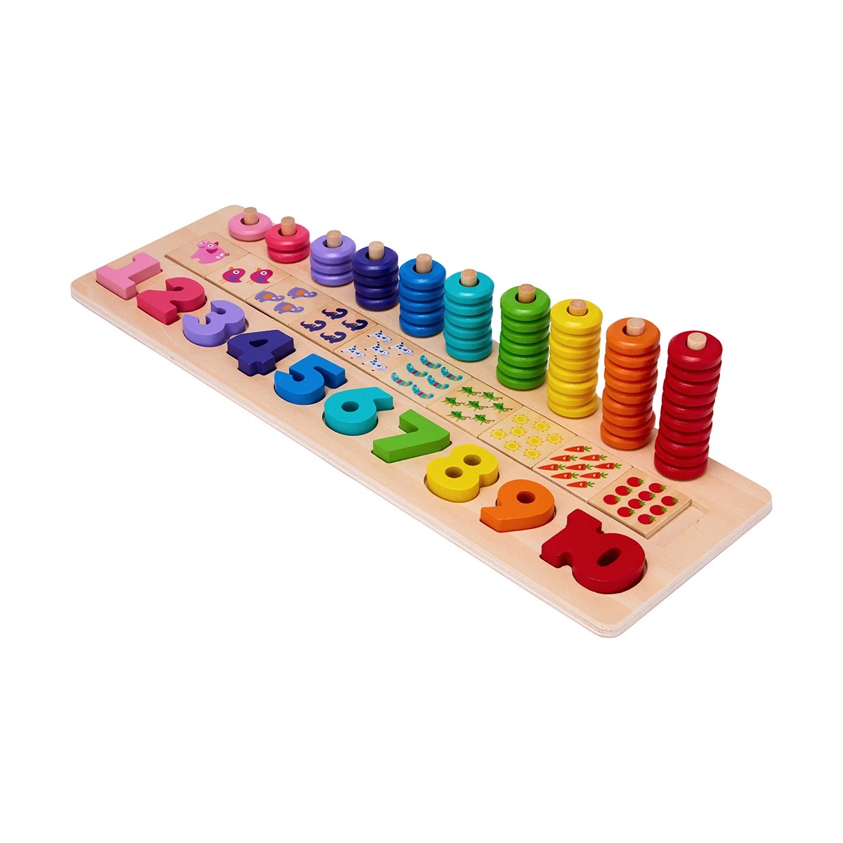 3 Wooden Stack & Count Learning Set, 3 of 10