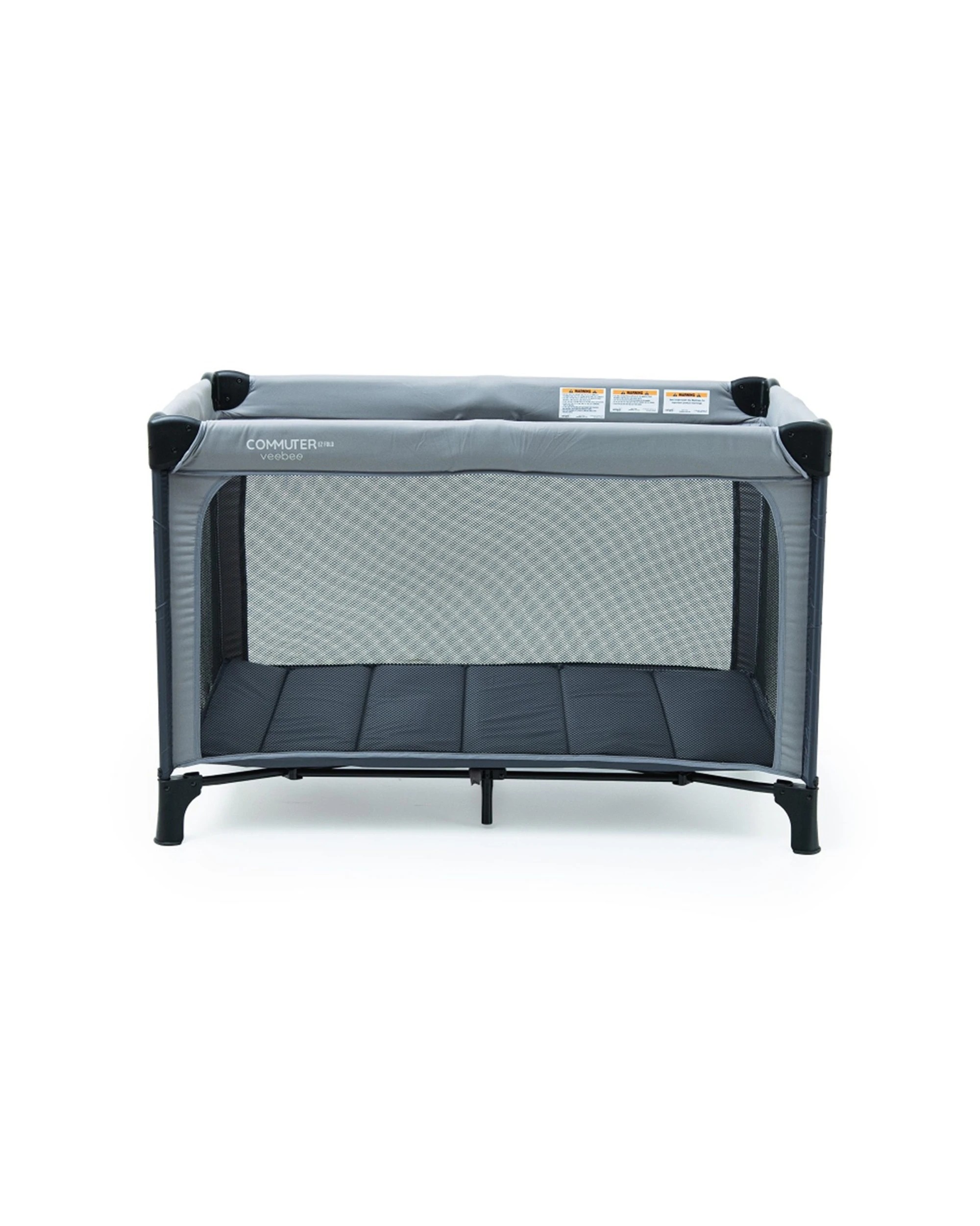 2 VeeBee EZ Fold Commuter Baby Portacot With Carry Bag 700x1120mm Mattress - Grey, 2 of 7