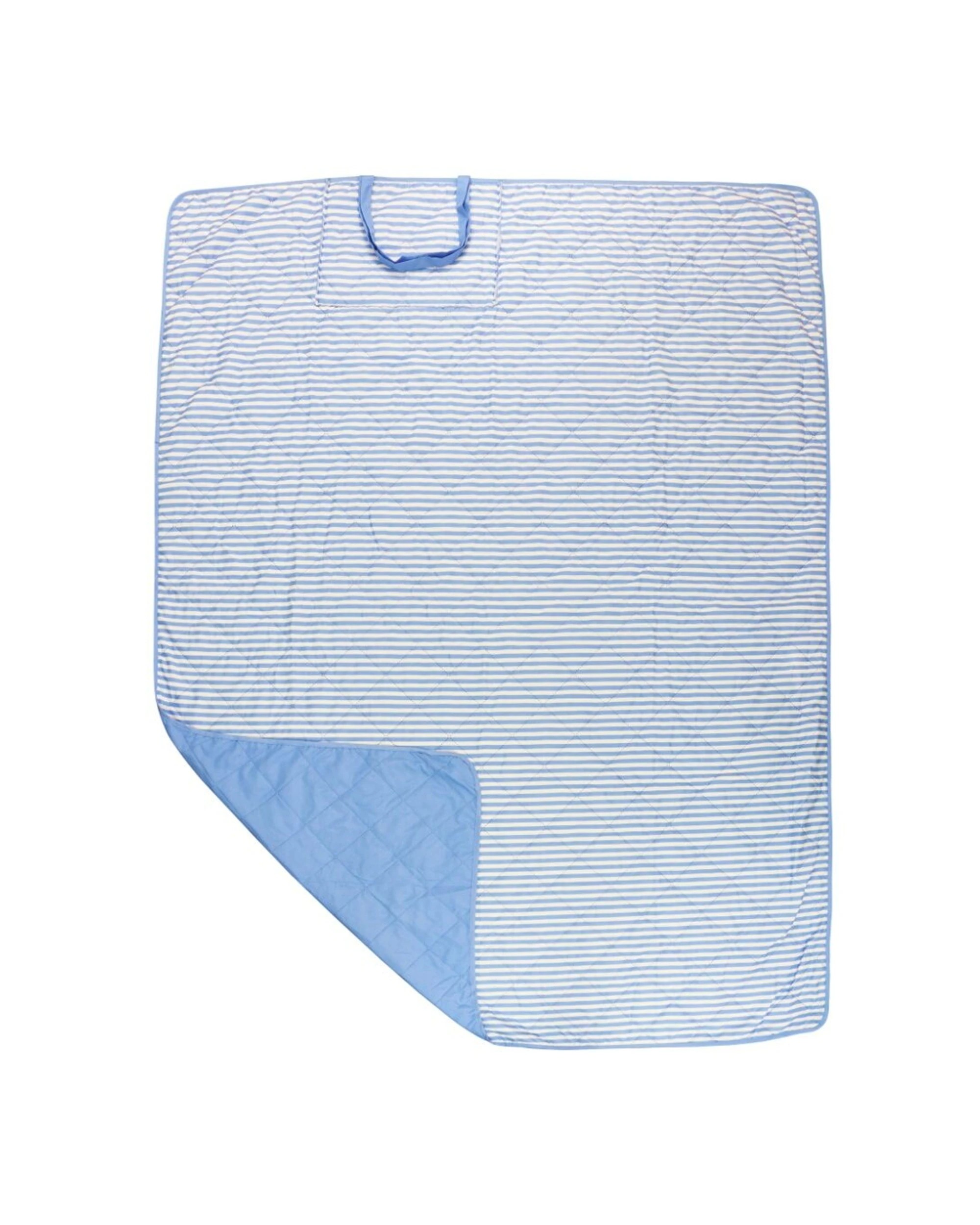2 Wicked Sista Large Beach Mat Calming Stripe Waterproof Foam Padding - Blue, 2 of 2