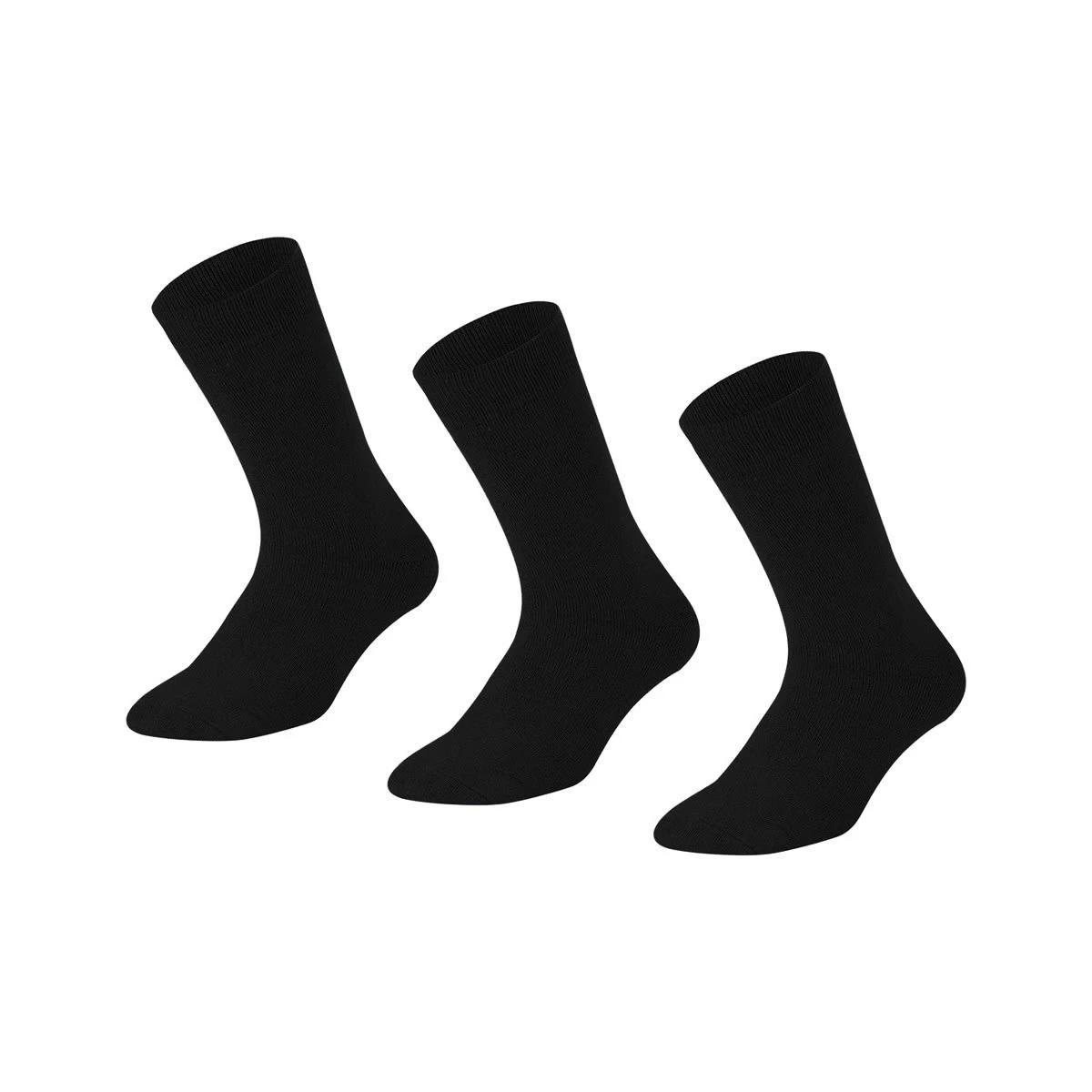 1 3 Pack Bamboo Casual Socks BLACK, 1 of 3