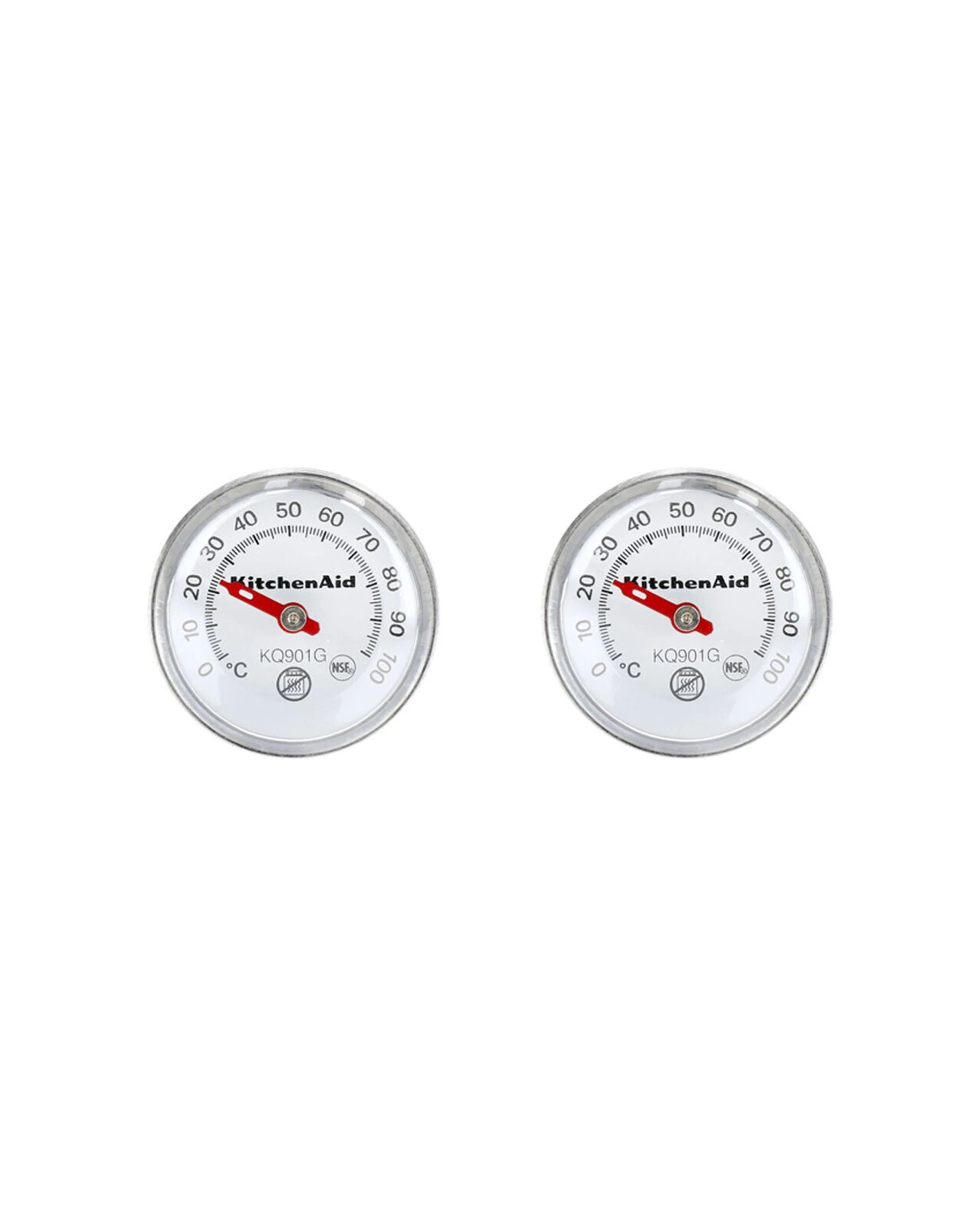 1 KitchenAid 2PK Instant Read Cooking Thermometer Stainless Steel 14.5cm Plastic Kitchen Tool - Silver, 1 of 6