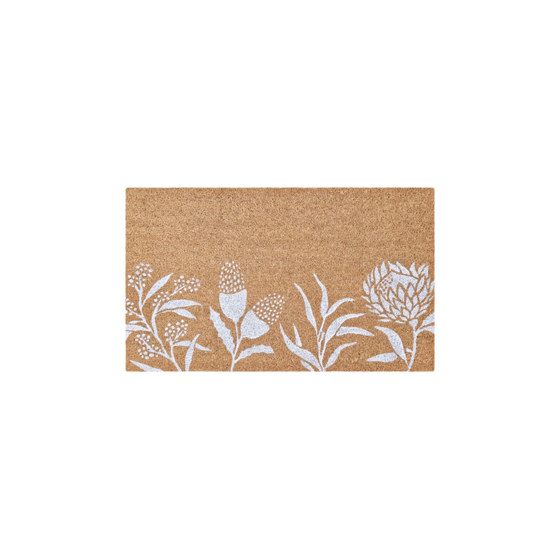 1 J.elliot Home Bindi 45x75cm Door Mat Floor Area Rug Pvc Backed Coir Rectangle
 - Natural, 1 of 3