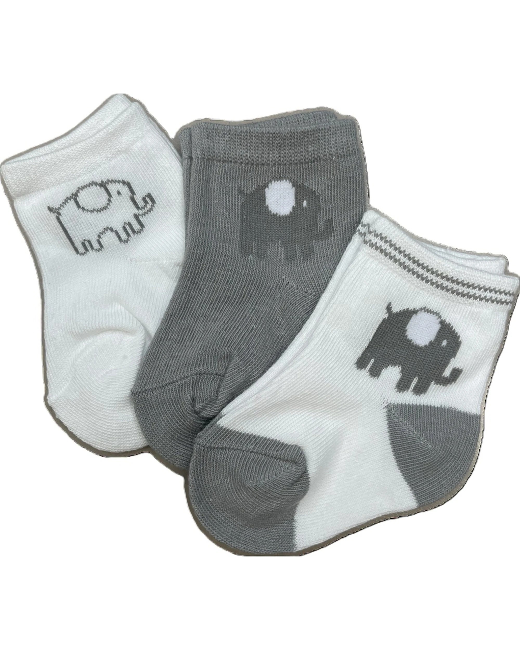3 Playette Newborn Essential Bundle - Elephant - 0-6 Months - Multi, 3 of 6