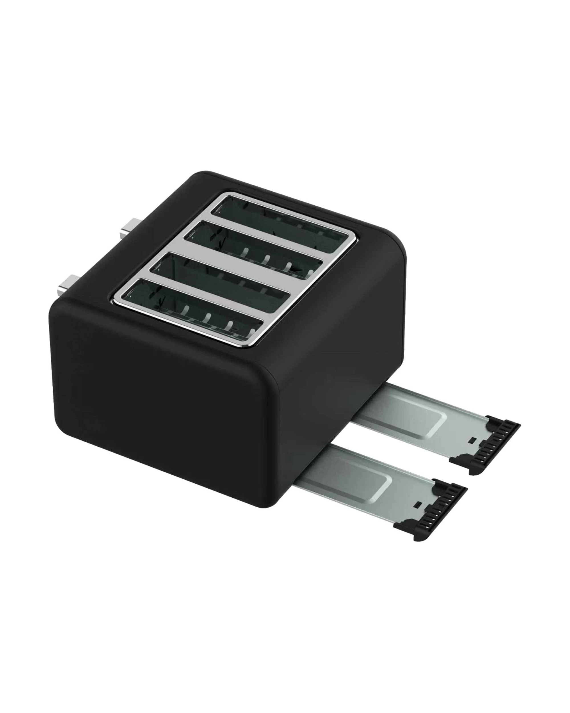 5 Pronti Silver Noir Collection 4 Slice Toaster with Dual Controls, 5 of 6