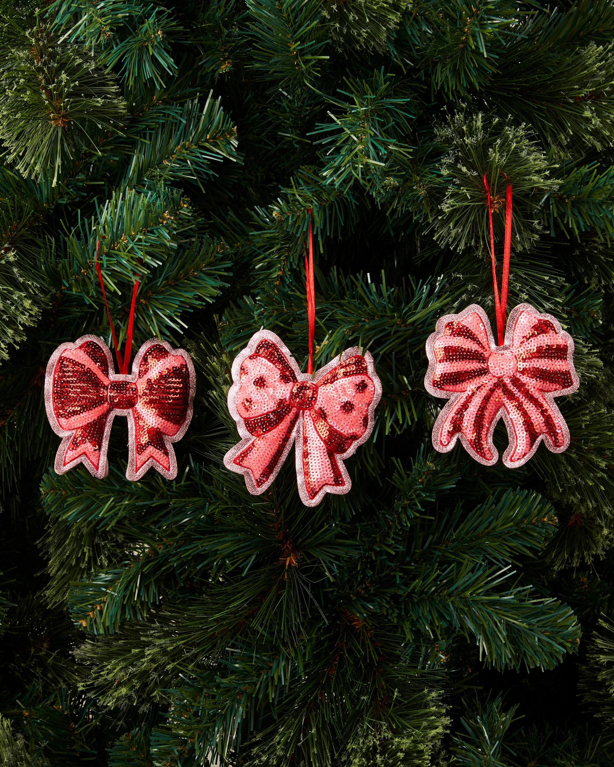 6 3 Pack Sequin Bow Decorations, 6 of 6