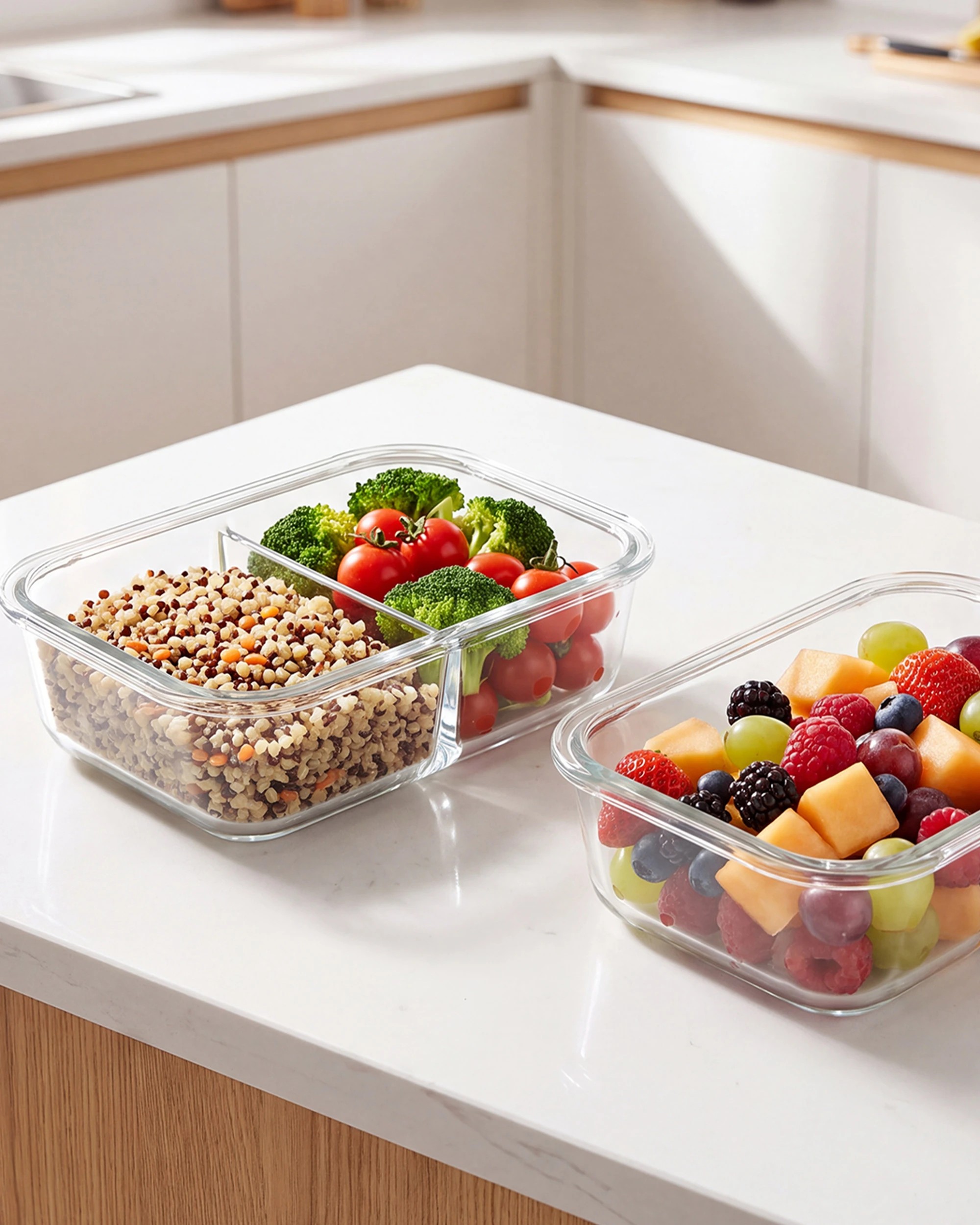 7 ZUNI Glass Food Container with Lid 10 Packs Airtight Meal Pre Storage, 7 of 8