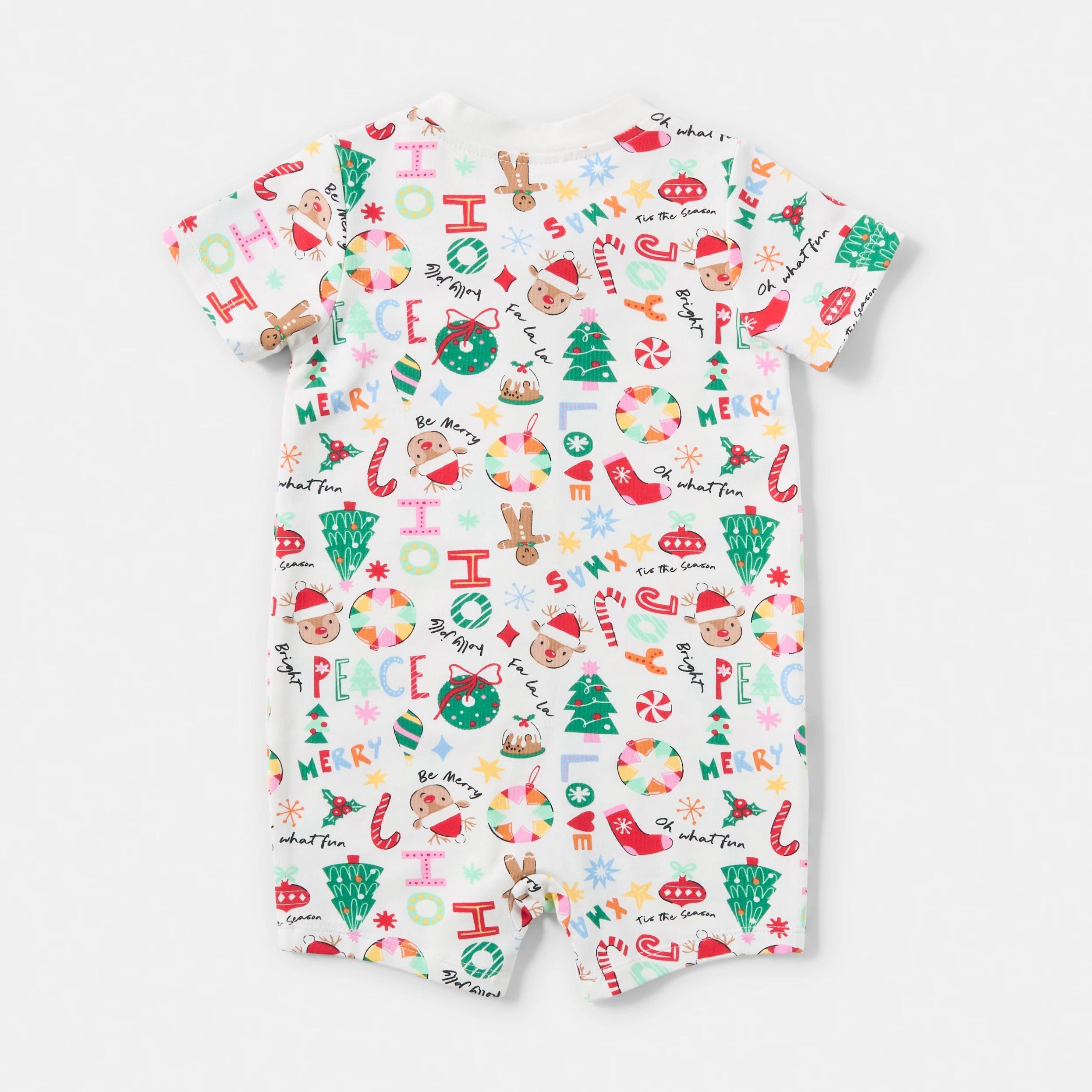 2 Christmas Family Matching Wishing Tree Zip Romper CRAFTY CHRISTMAS, 2 of 3