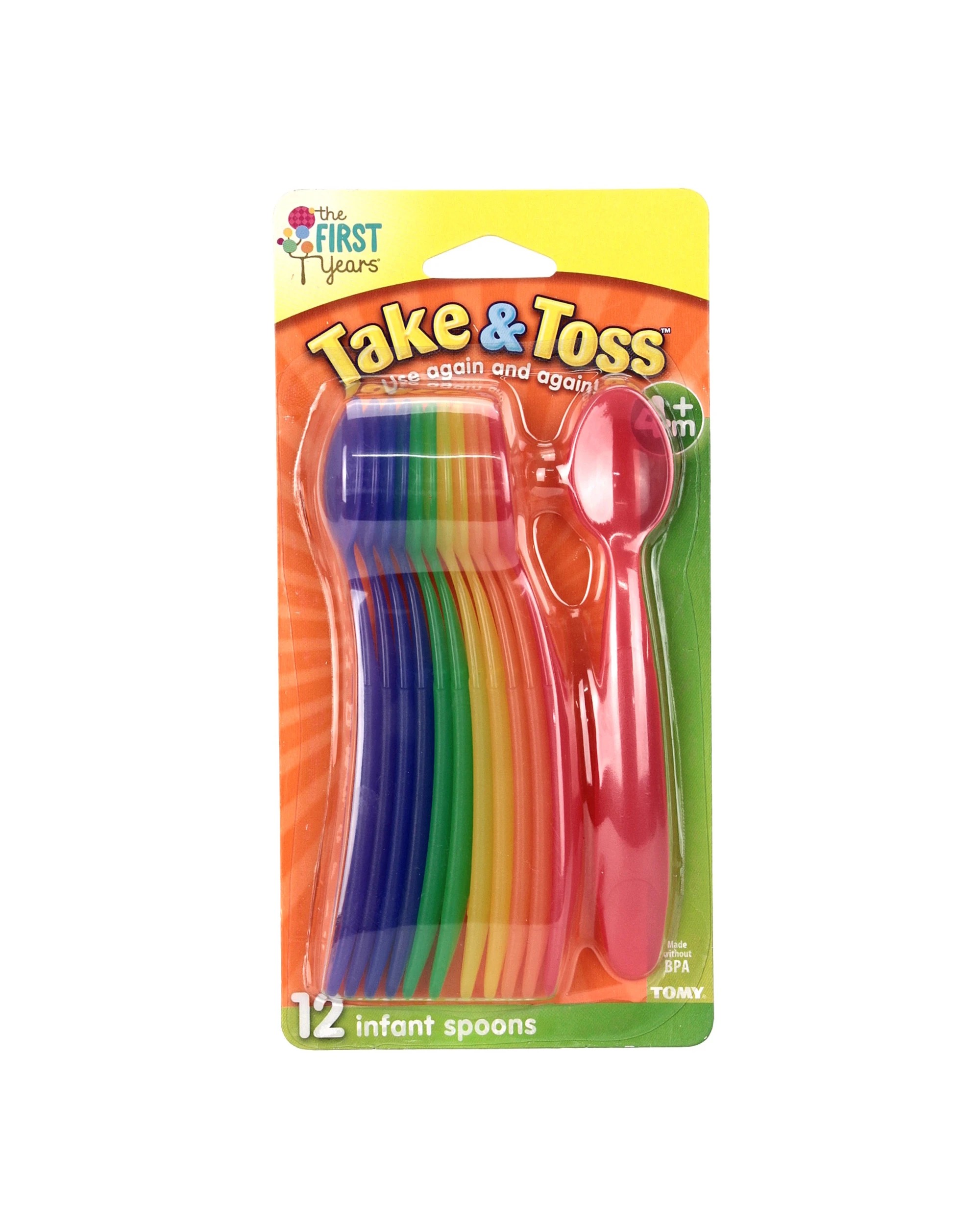 1 JTC Take & Toss Infant Spoons Pack of 12 - Assorted, 1 of 2
