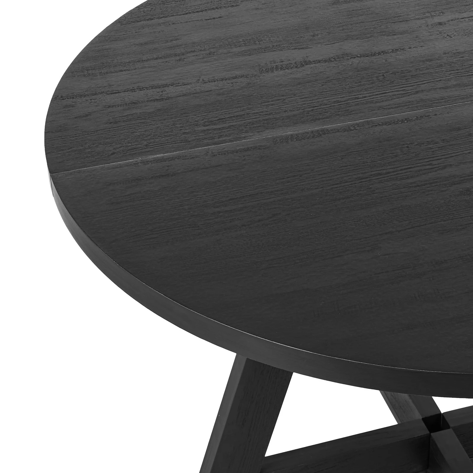 9 Oikiture 120cm Round Dining Table Wooden Kitchen Furniture Black, 9 of 10