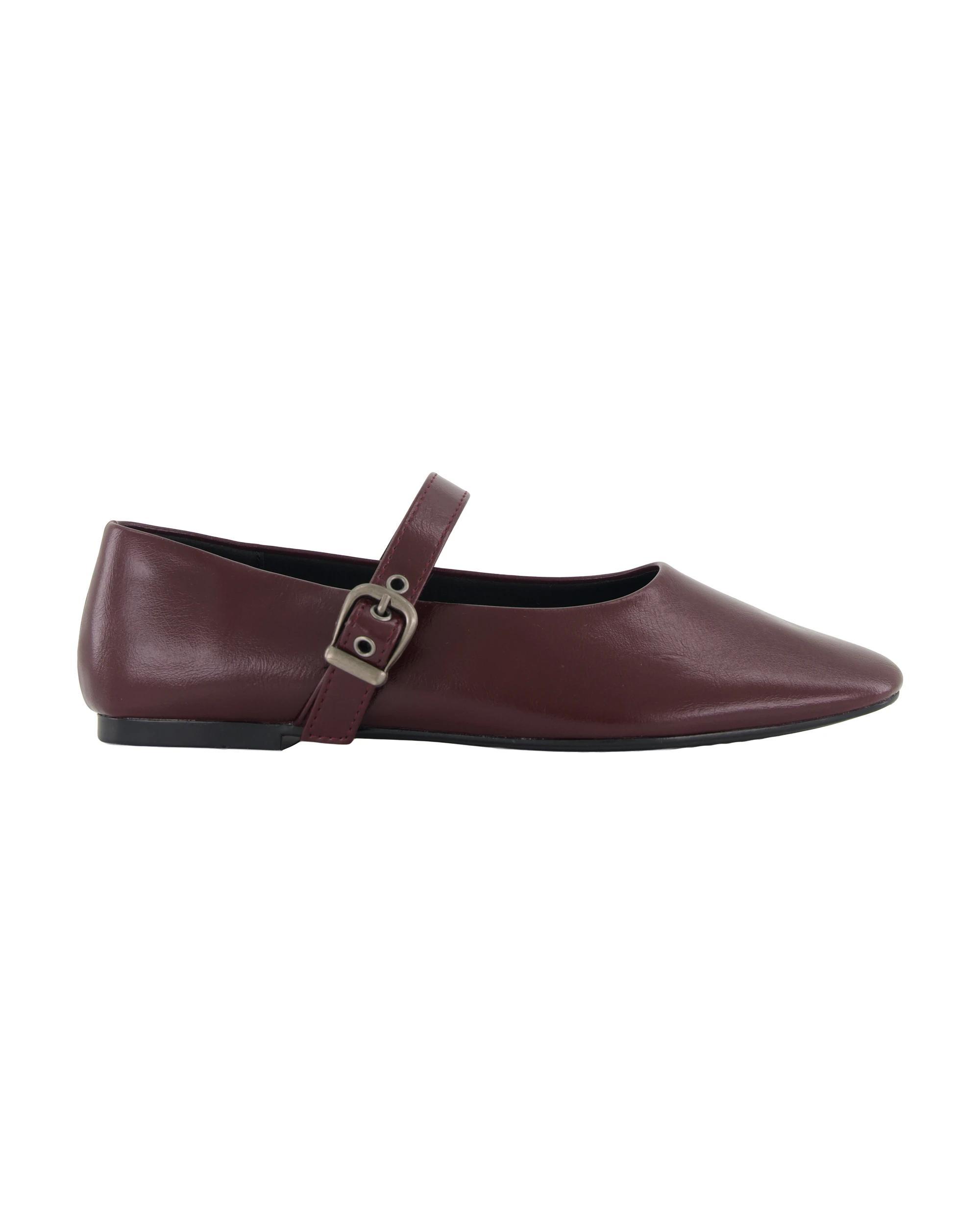 1 Soft Strap Ballet Flats Wine, 1 of 4