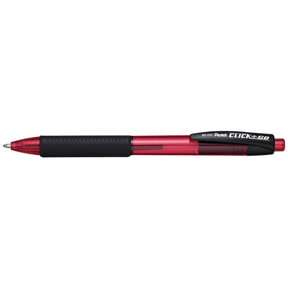 1 Pentel Click-N-Go Ballpoint Pen 1.0mm Red, 1 of 1