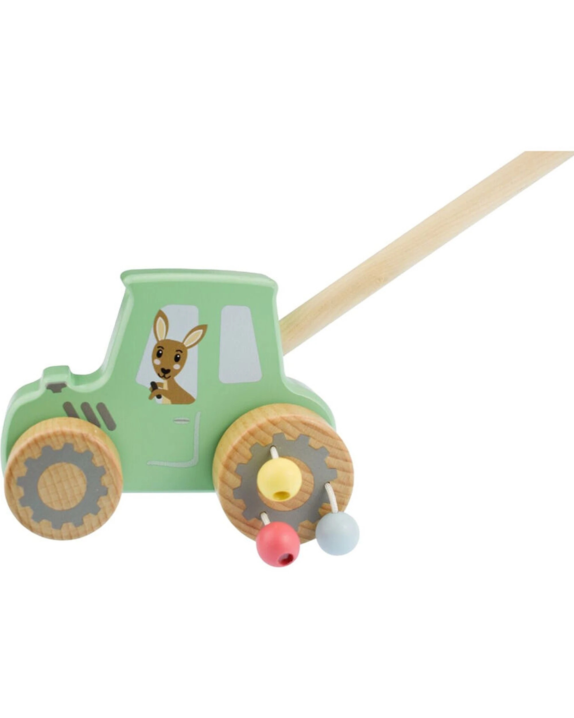 2 Kaper Kidz Wooden Push Along Tractor Walking Assitance Toy Toddler - Multi, 2 of 4