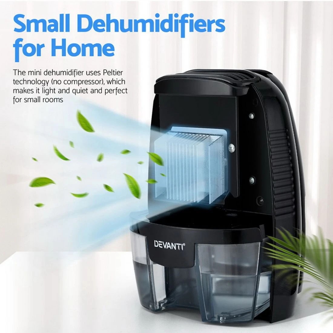 6 Devanti Dehumidifier 600ML Air Purifier - Black, 6 of 7
