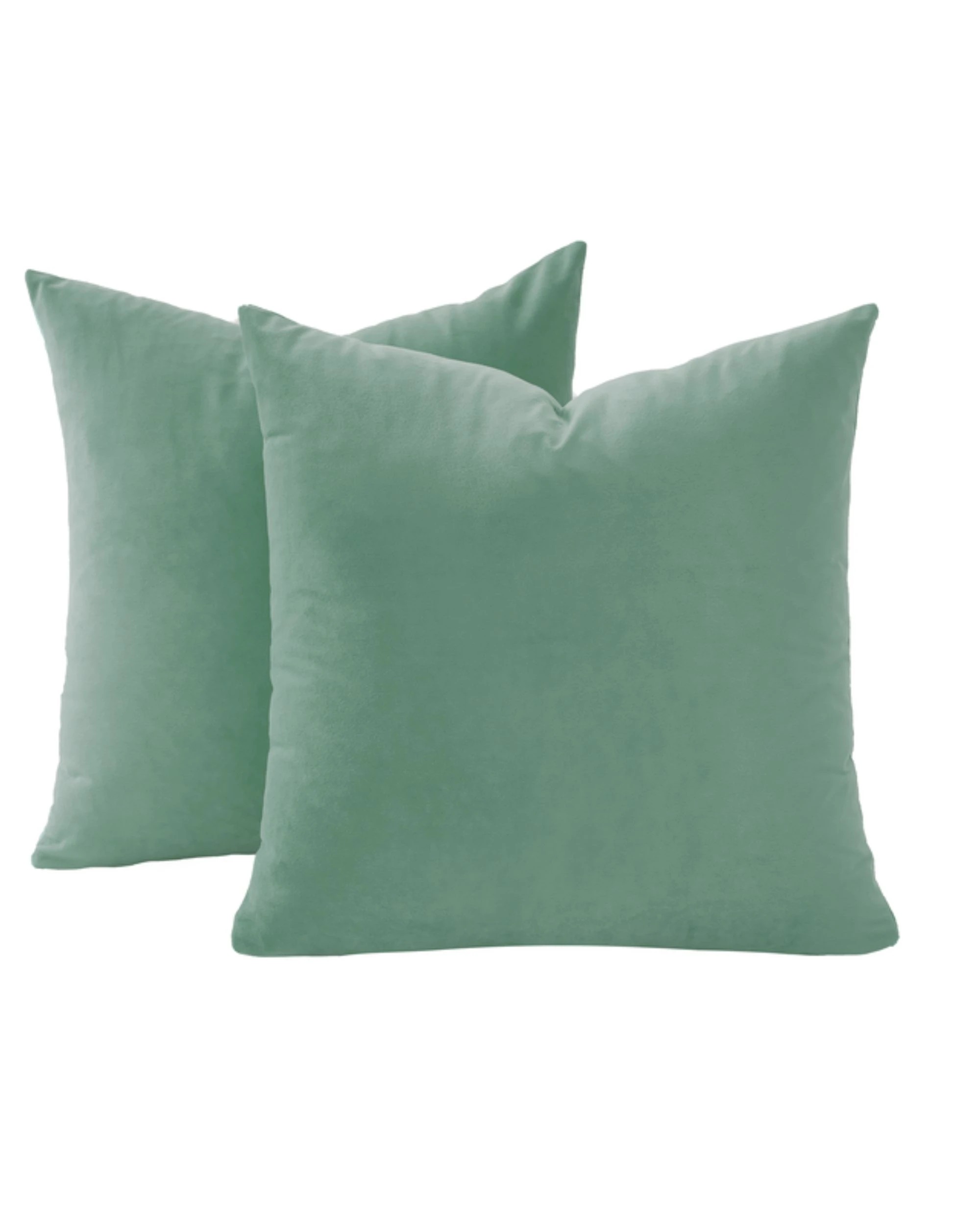 1 Gioia Casa 2-Pack Velvet Cushion Covers 45x45cm - Sage, 1 of 2