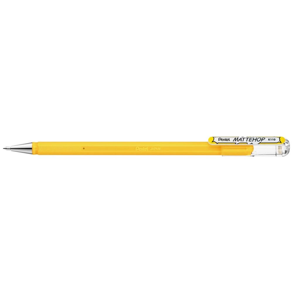 2 Pentel Mattehop Gel Pen 1.0mm Yellow, 2 of 2