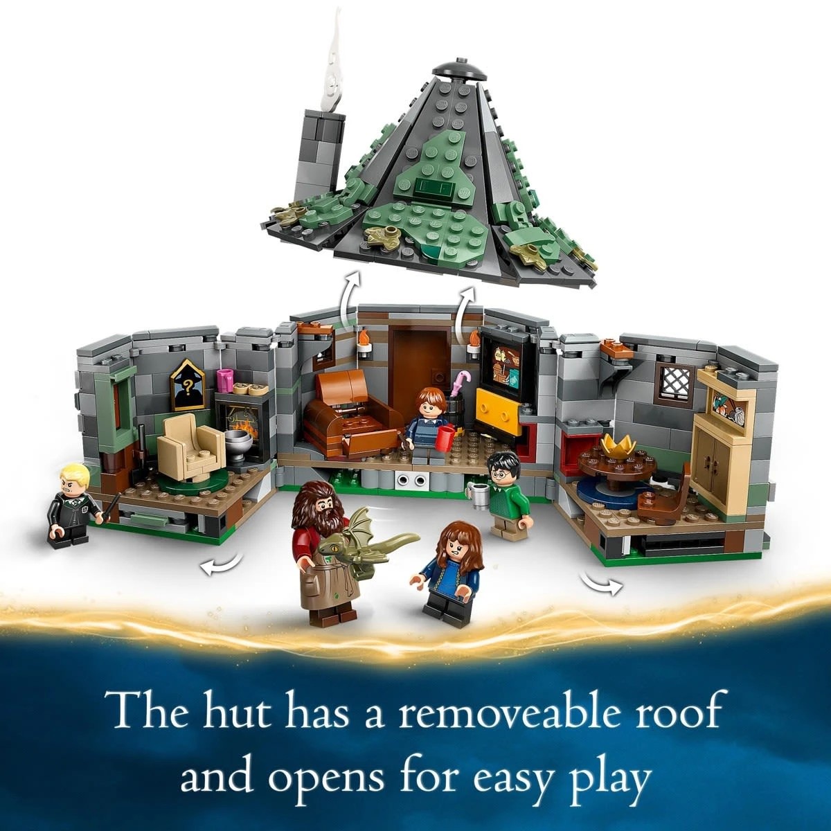 9 LEGO Harry Potter Hagrid's Hut: An Unexpected Visit 76428, 9 of 11