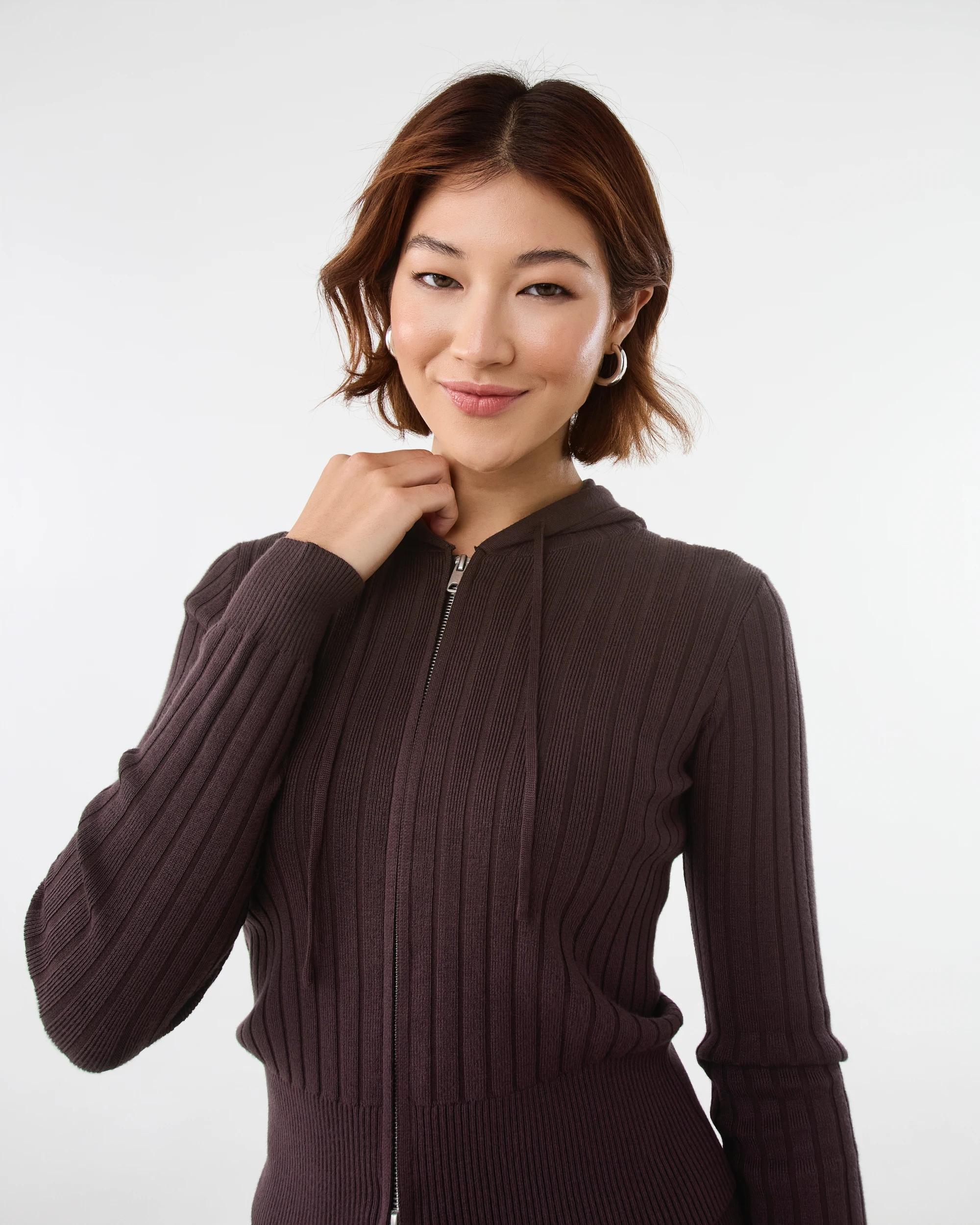 5 Knit Hoodie Choc Plum, 5 of 8