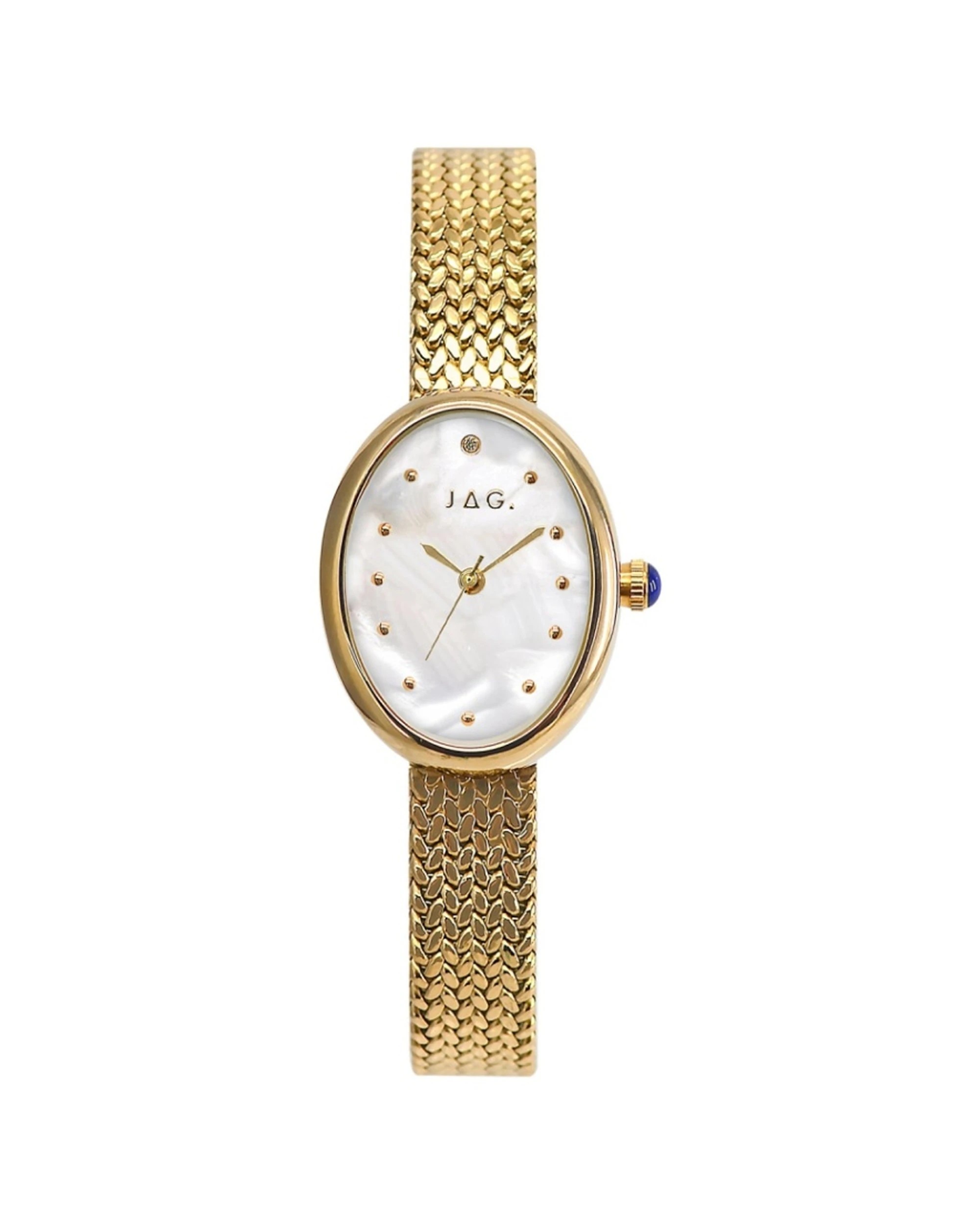 1 JAG Oban Women's Oval Watch 23mm Gold Stainless Steel Band 3 ATM Water Resistant, 1 of 2