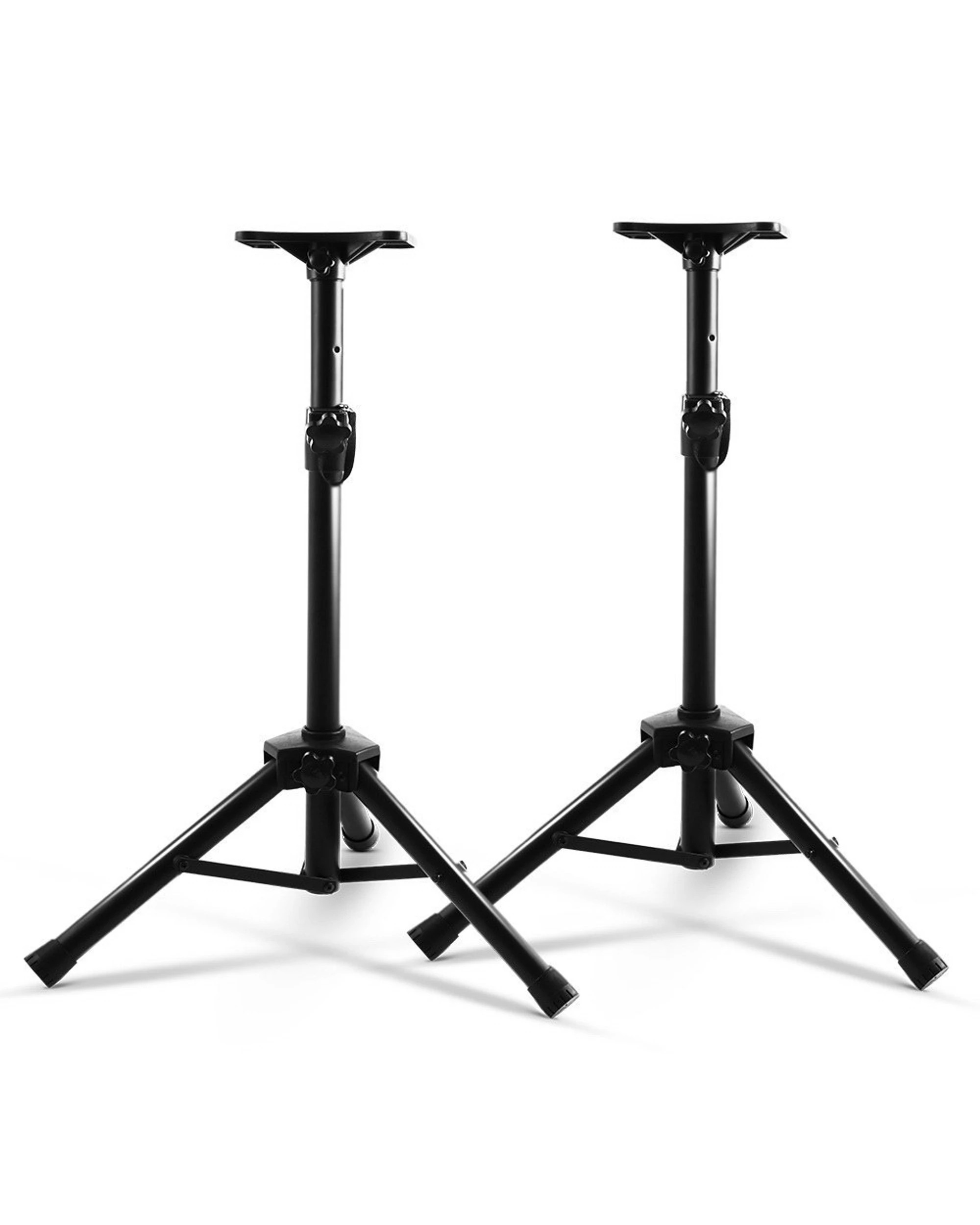 1 Alpha Speaker Stand 65-120cm Adjustable Height Surround Sound Studio Home 2pcs - Black, 1 of 6