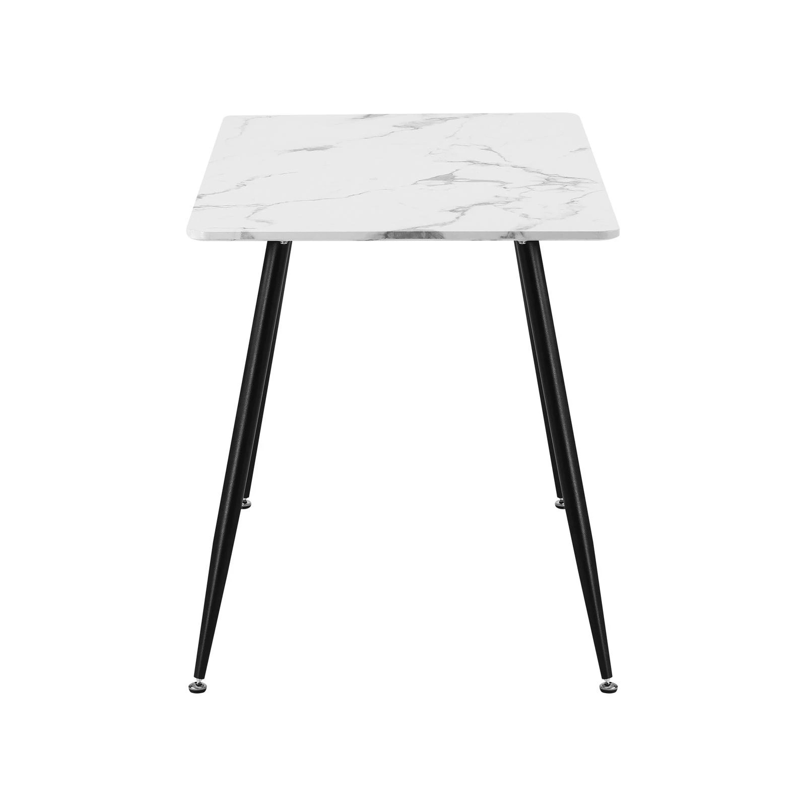 5 Oikiture 120cm Dining Table Rectangle Wooden Table With Marble Effect Metal Legs
 - Multi, 5 of 8