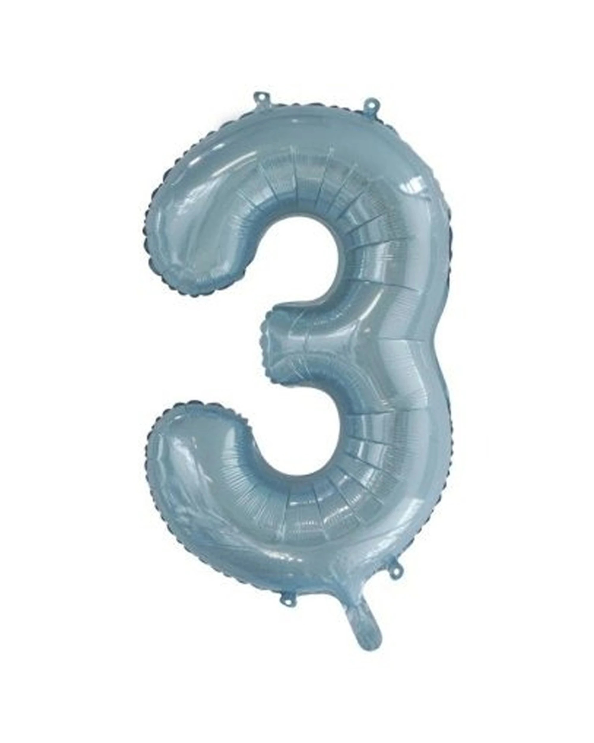 1 Alpen Decrotex Foil Balloon Number 3 Party Decoration 34 Inches Light - Blue, 1 of 1
