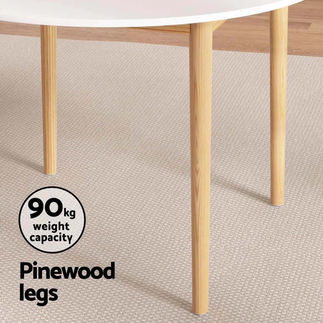 4 1 Artiss Dining Table and 4 Chairs Set - Multi, 4 of 4