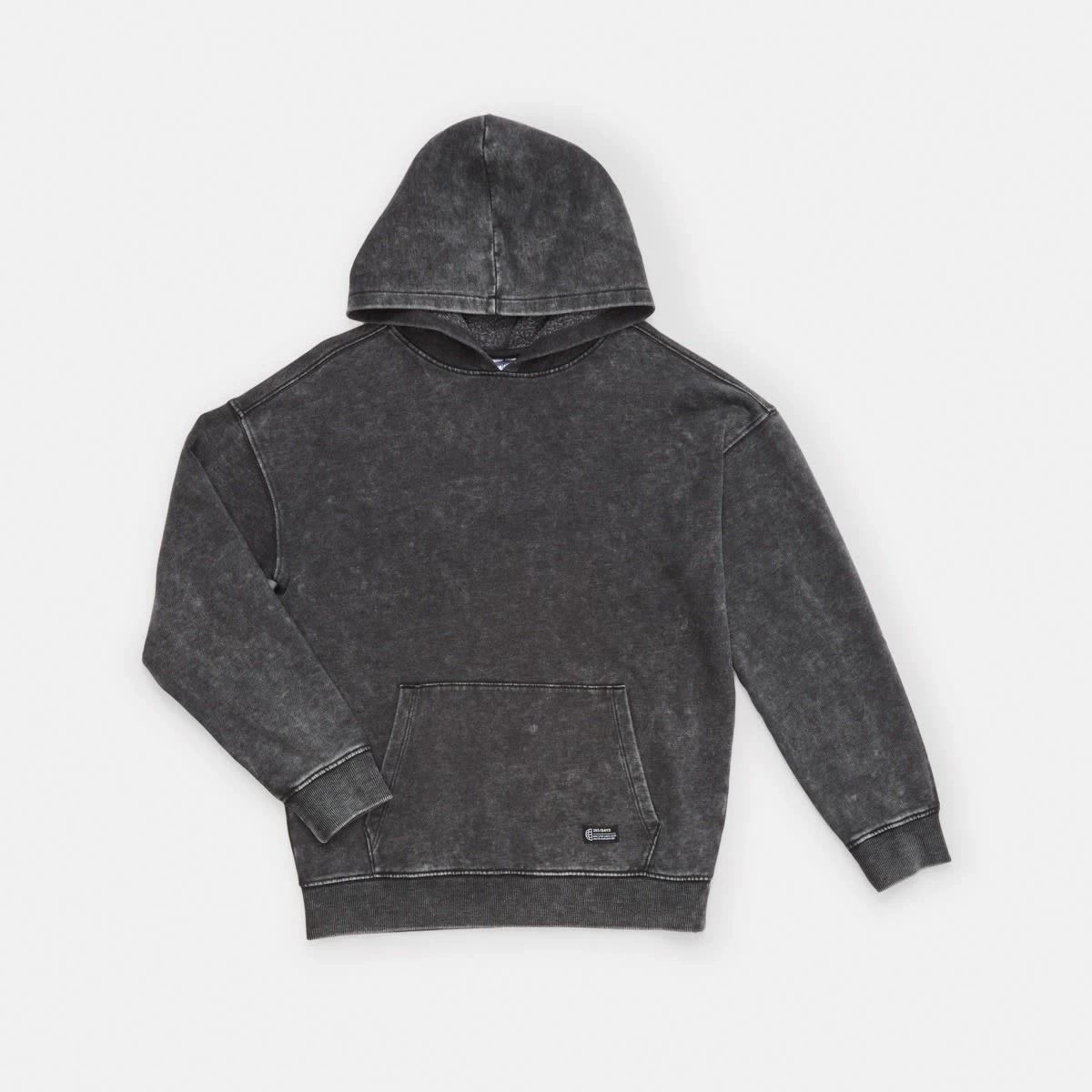9 Oversized Washed Hoodie with Pocket Black, 9 of 10