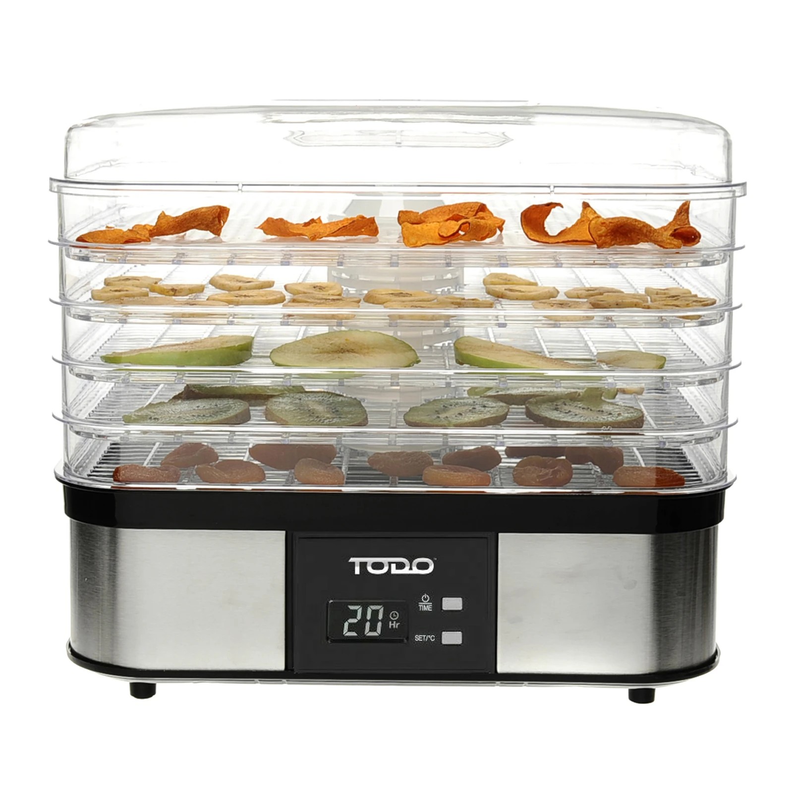 2 TODO 250W Stainless Steel Food Dehydrator Preserve Yogurt Fruit Dryer Jerky Maker, 2 of 7